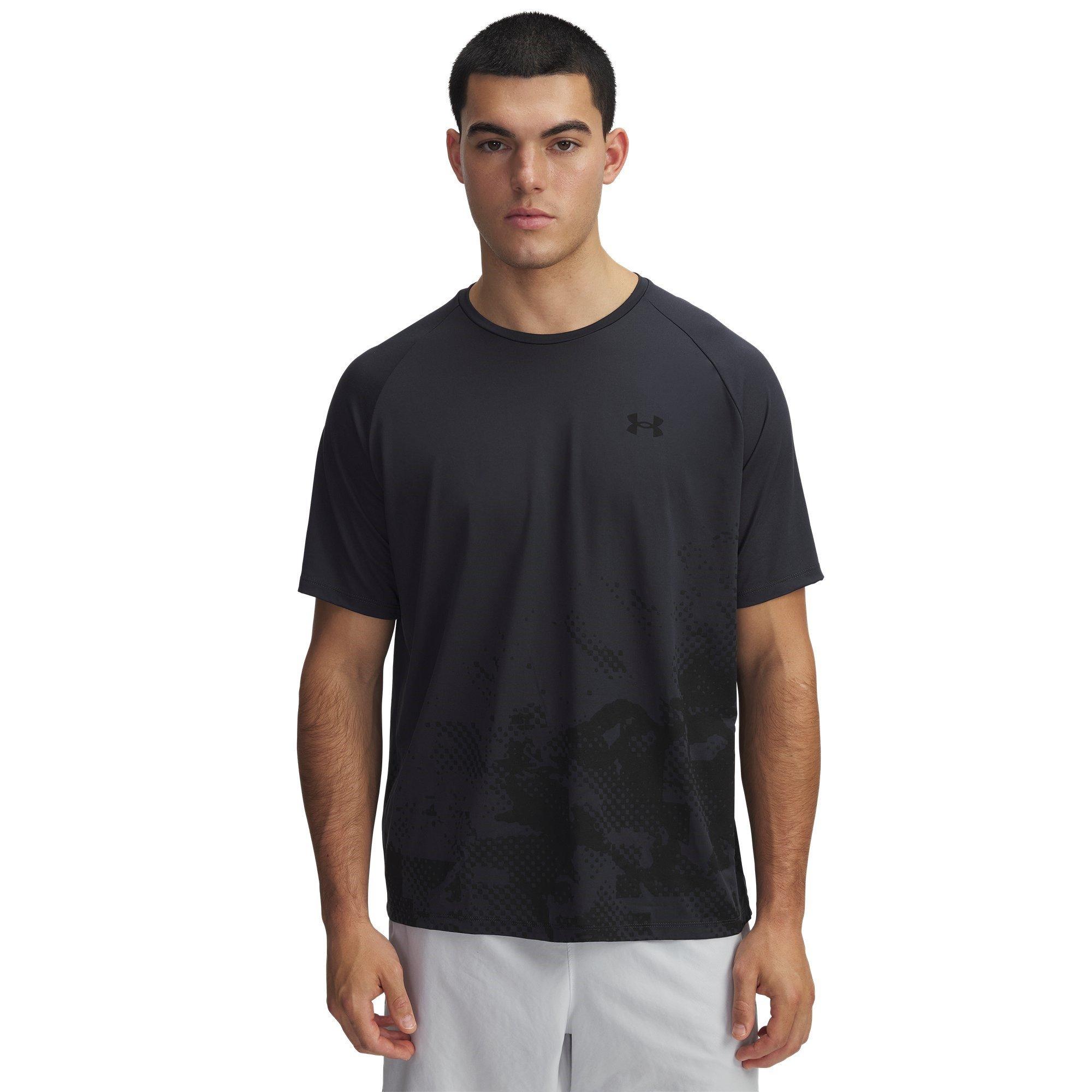 Grey - Under Armour - Men's Tech Fade Short-Sleeve Performance Gym Top - 1