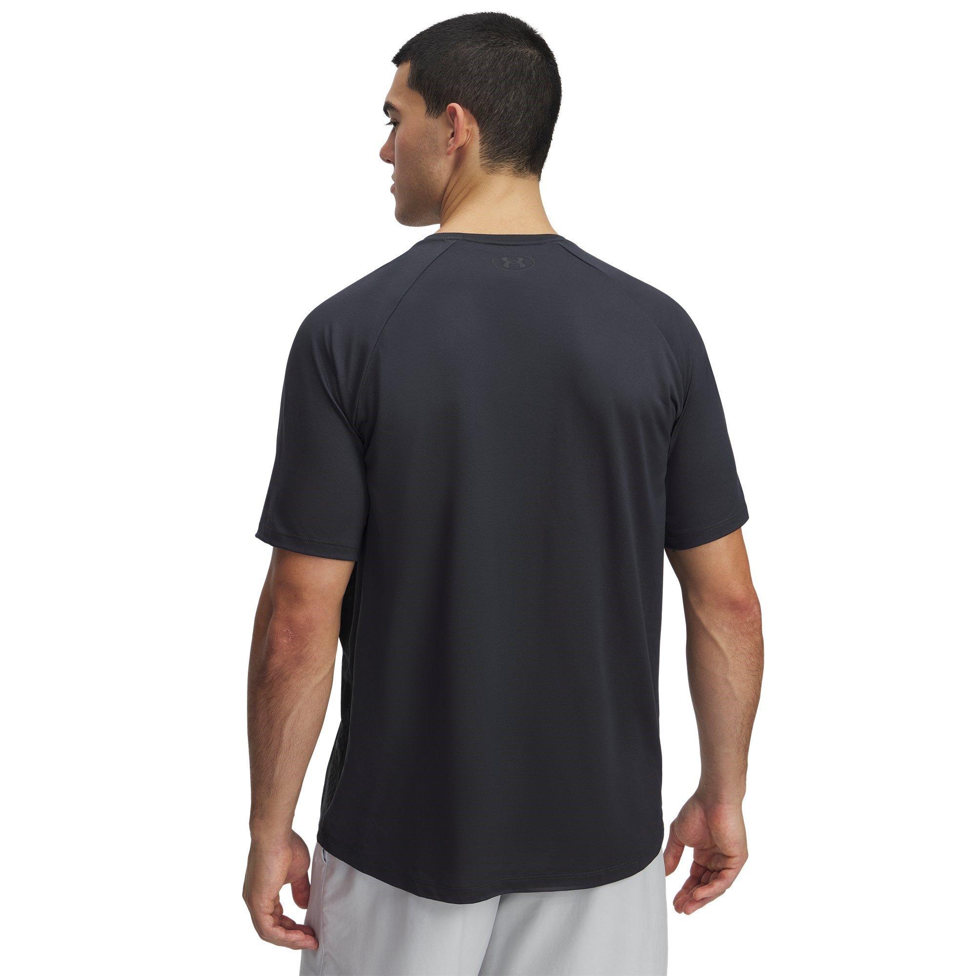 Grey - Under Armour - Tech Fade Short-Sleeve Performance Gym Top - 2