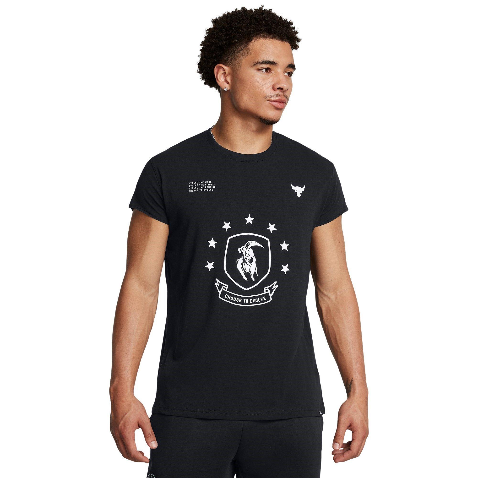 Black - Under Armour - Evolve Short-Sleeve Performance Gym Top - 3
