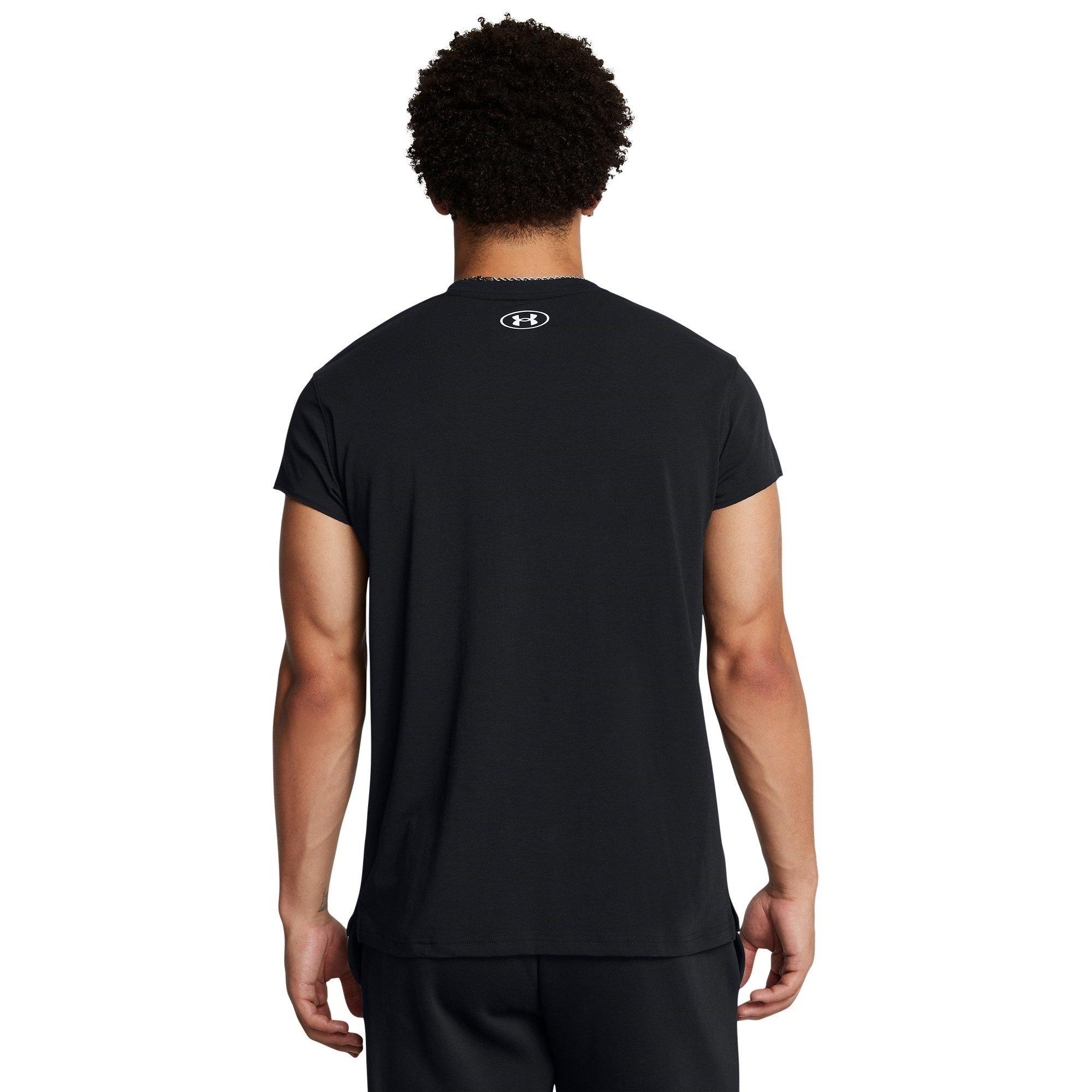Black - Under Armour - Evolve Short-Sleeve Performance Gym Top - 4
