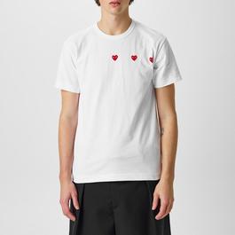 Comme des Garcons PLAY 3 Heart T Shirt