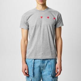 Comme des Garcons PLAY 3 Heart T Shirt