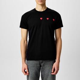 Comme des Garcons PLAY 3 Heart T-Shirt