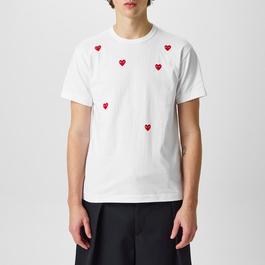 Comme des Garcons PLAY Scattered Hearts Cotton T Shirt