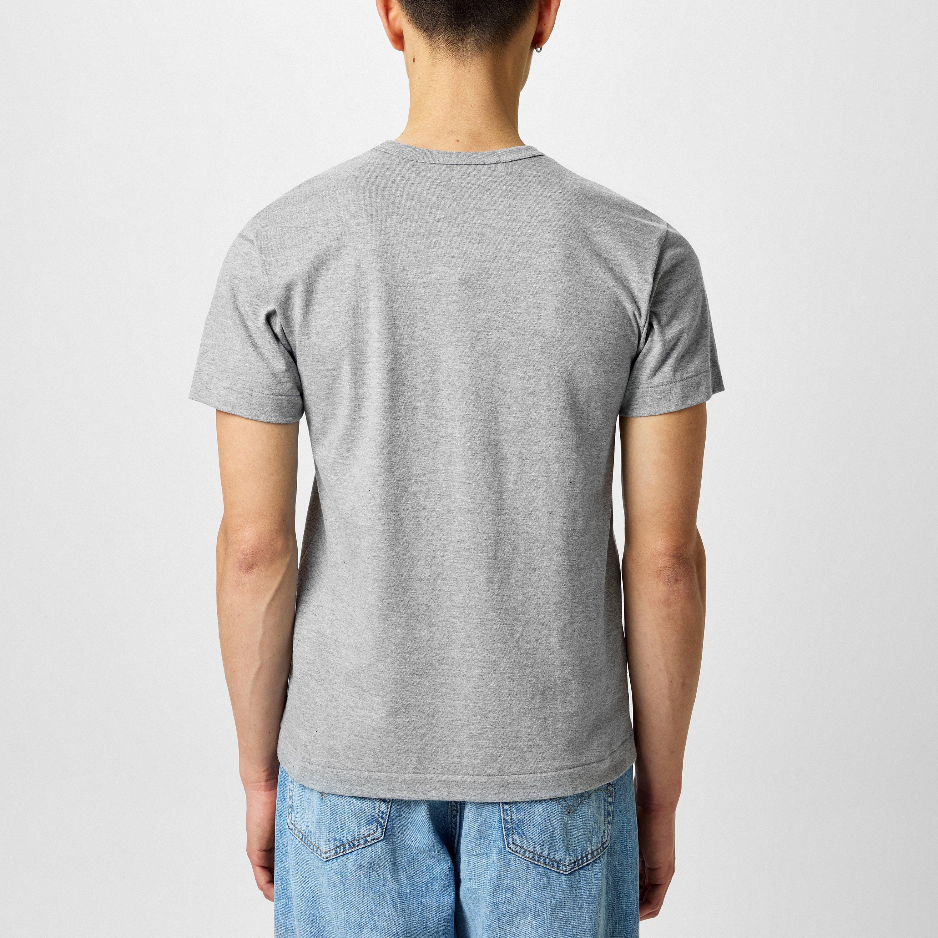 Grey -2 - Comme des Garcons PLAY - Scattered Hearts Cotton T-Shirt - 3