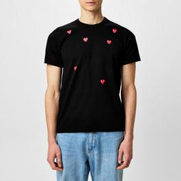 Comme des Garcons PLAY Scattered Hearts Cotton T Shirt