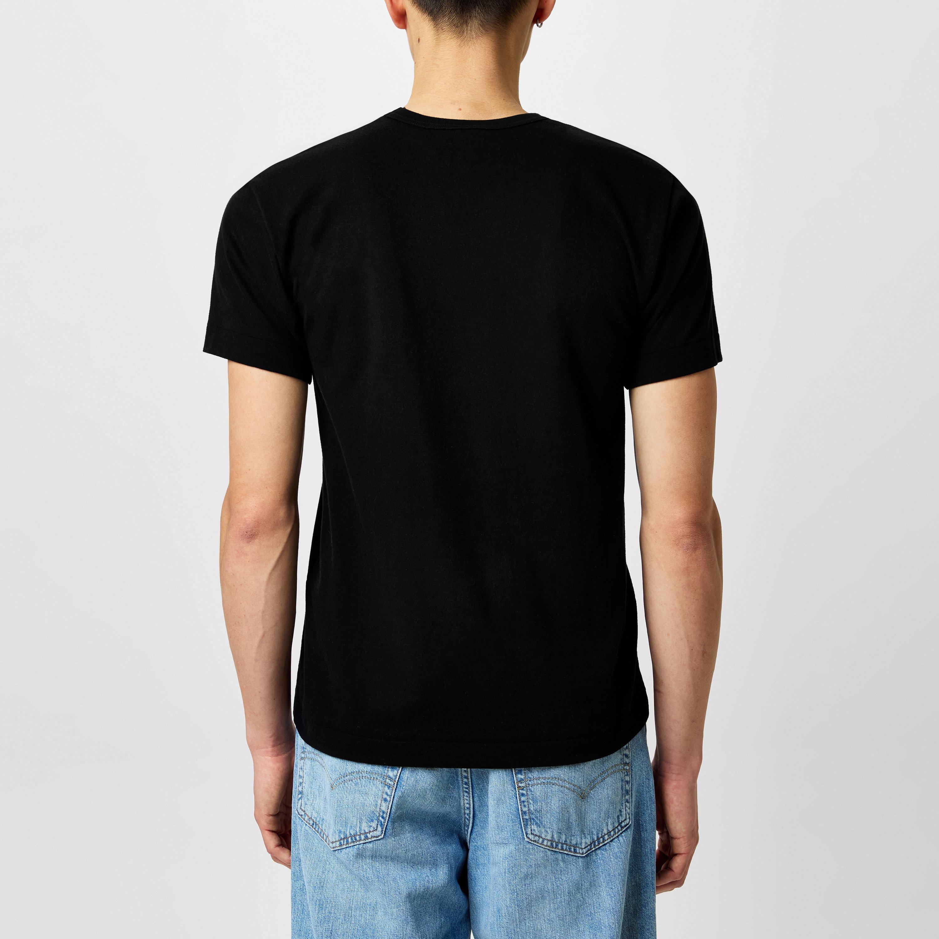 Black -1 - Comme des Garcons PLAY - Scattered Hearts Cotton T-Shirt - 3