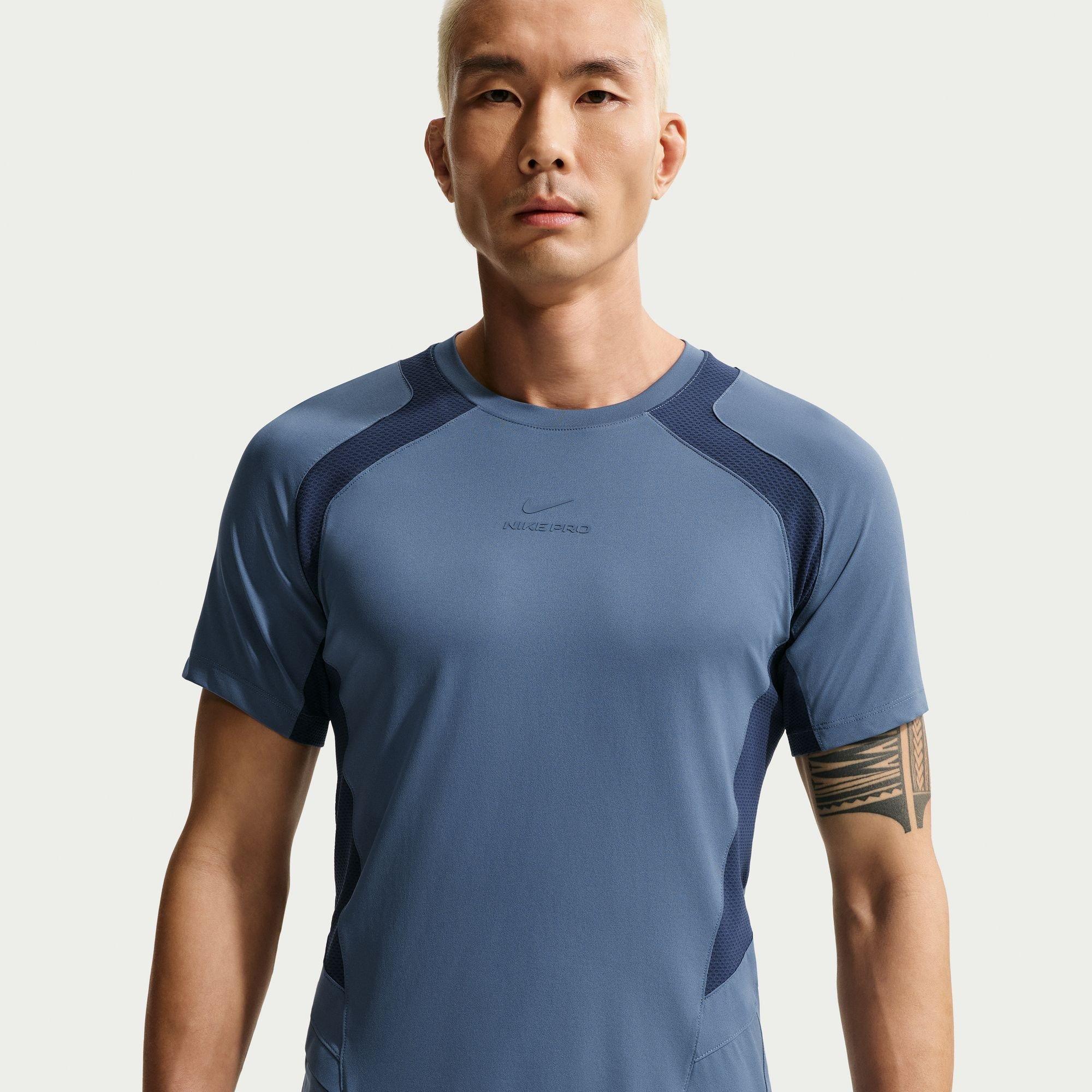 Diffused Blue - Nike - Men's Short Sleeve Performance Gym Top - 1