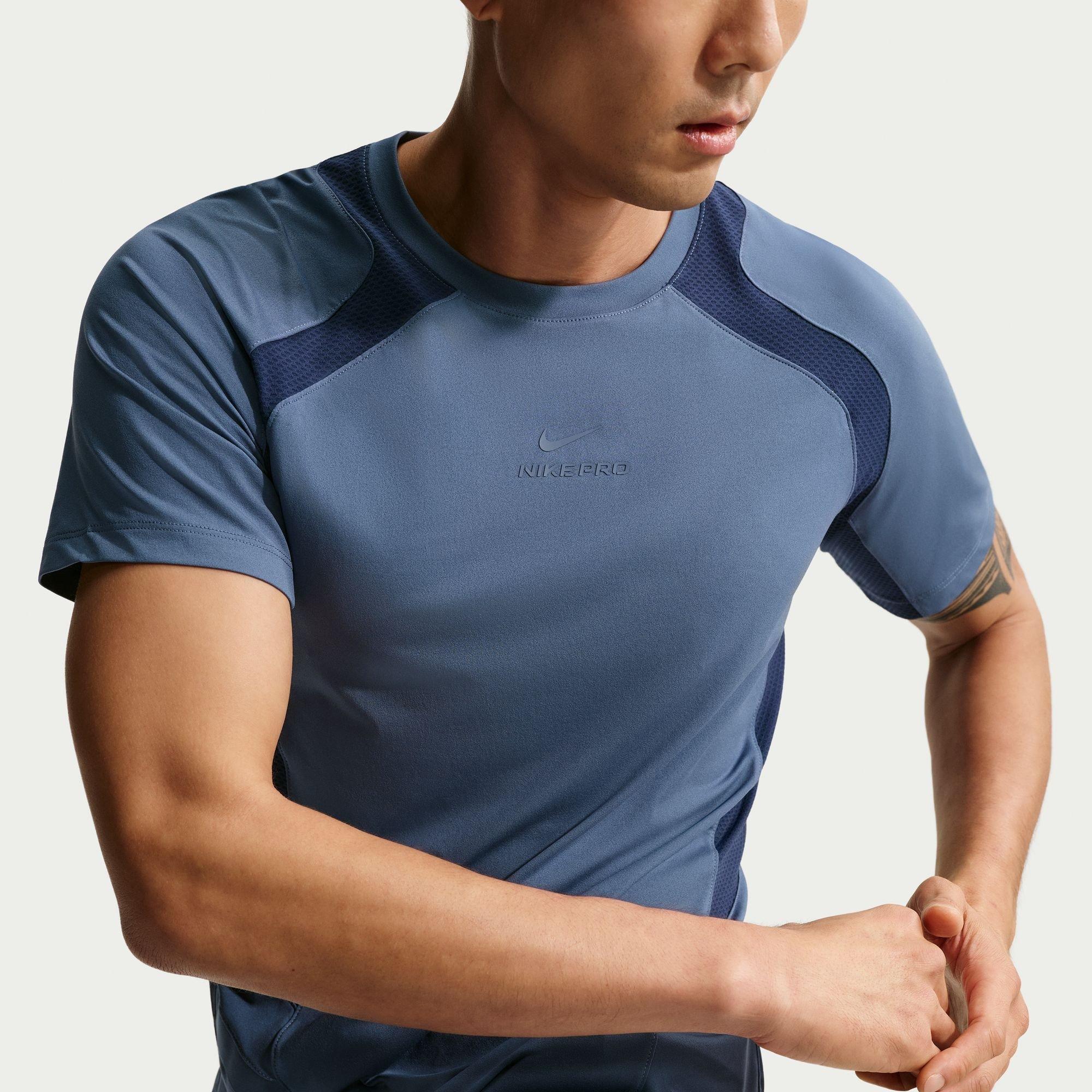 Diffused Blue - Nike - Men's Short Sleeve Performance Gym Top - 3