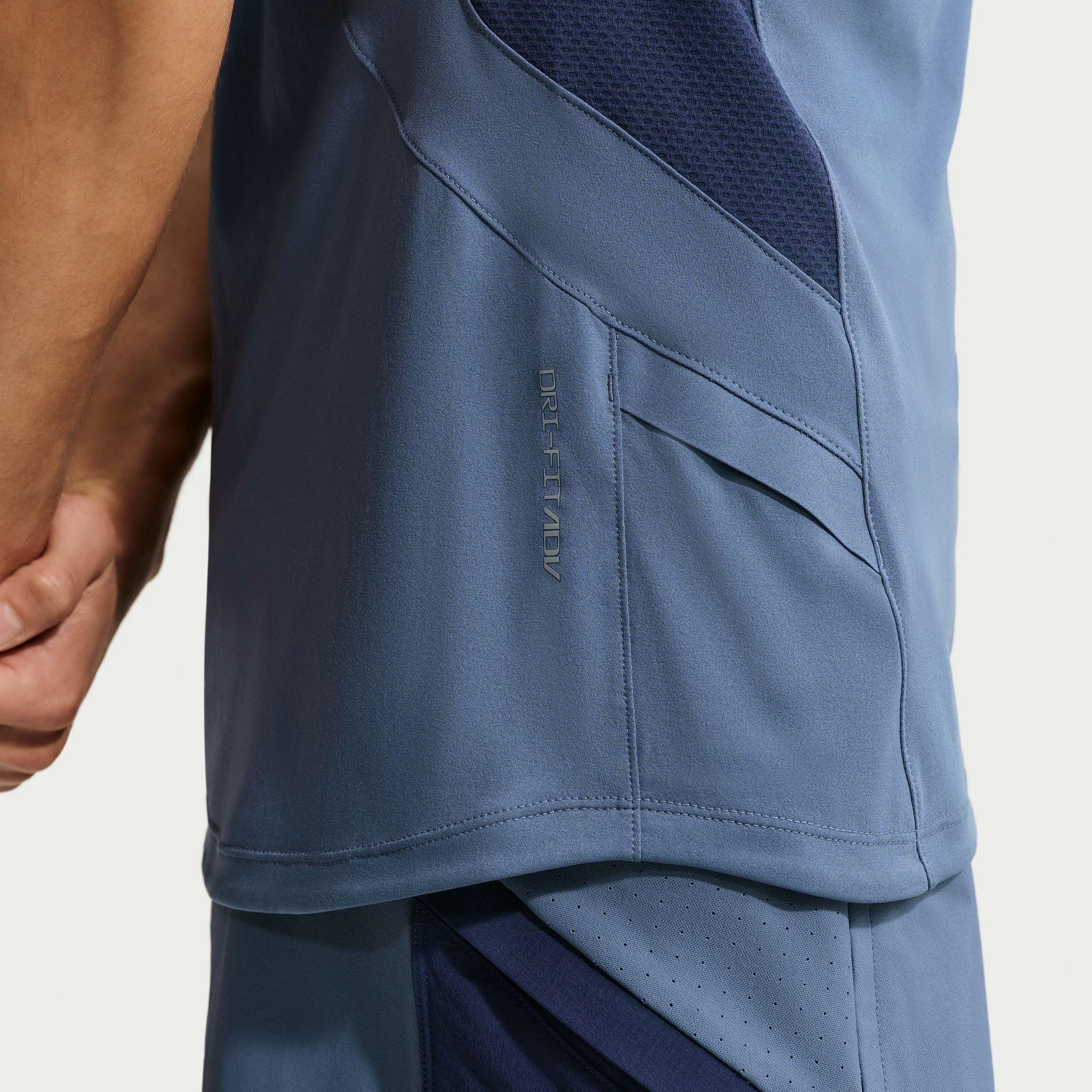 Diffused Blue - Nike - Men's Short Sleeve Performance Gym Top - 4