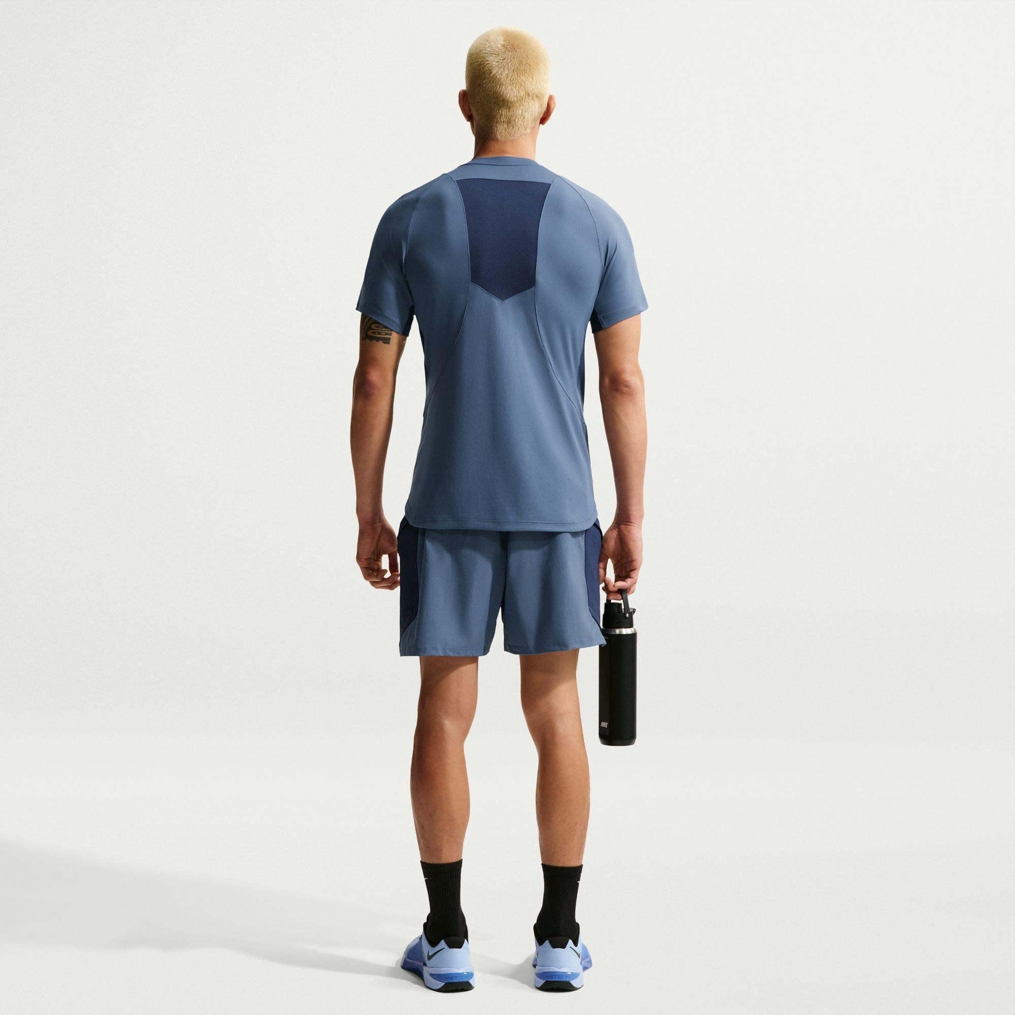 Diffused Blue - Nike - Men's Short Sleeve Performance Gym Top - 6
