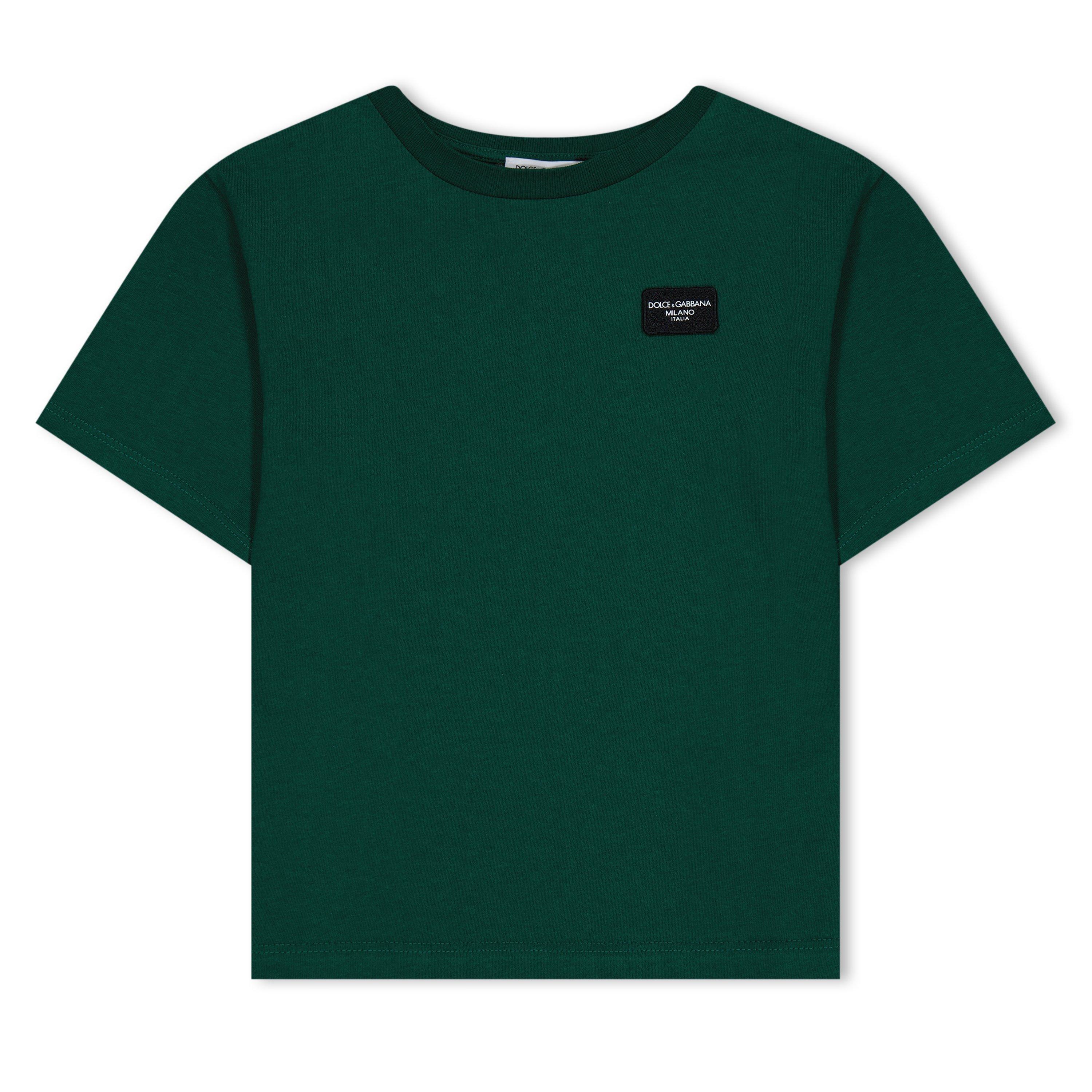 Green V0340 - Dolce and Gabbana - Logo Crew T-Shirt Juniors - 1
