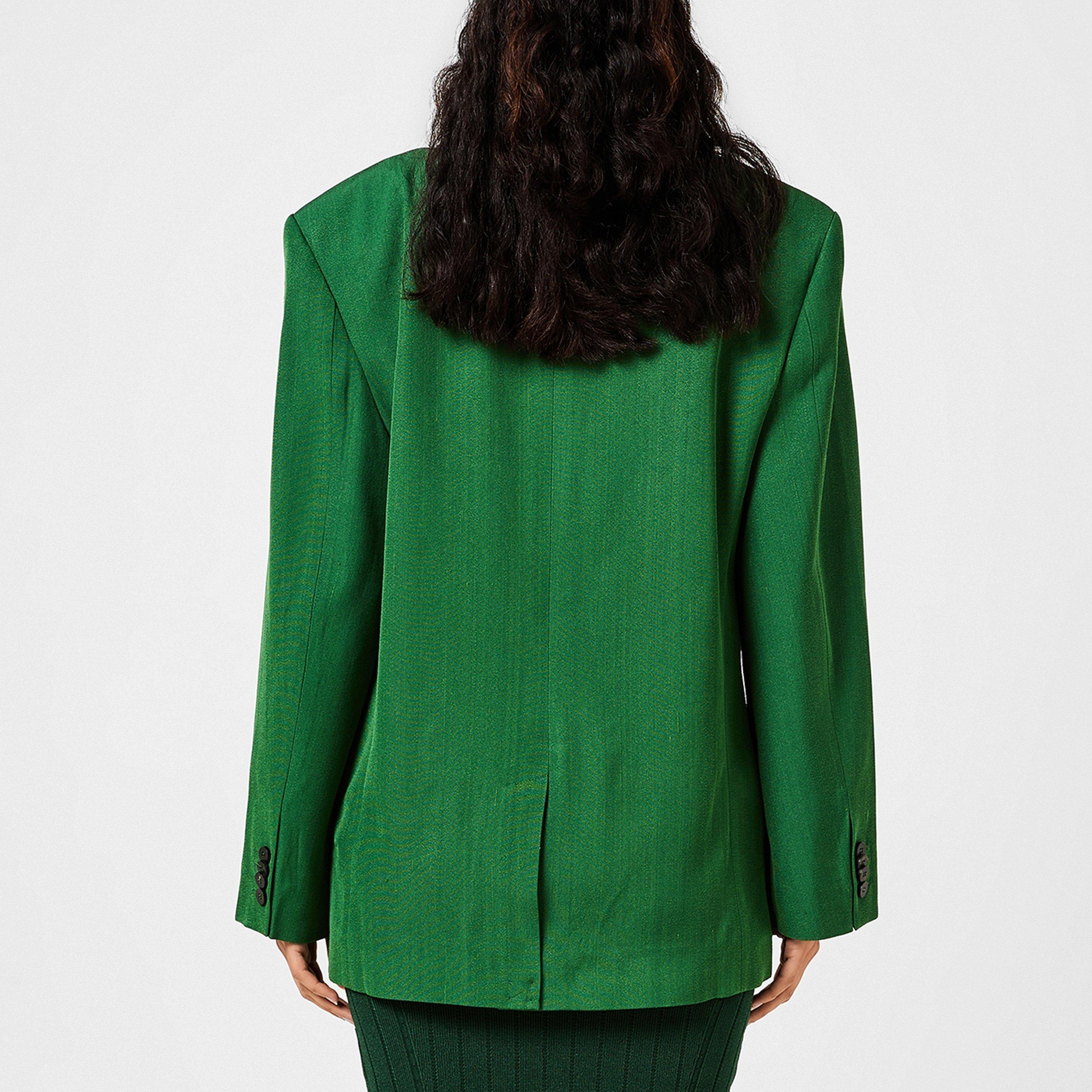 Dark Gre - Jacquemus - Women's La Titolo Viscose Silk Long Sleeve Blazer - 3