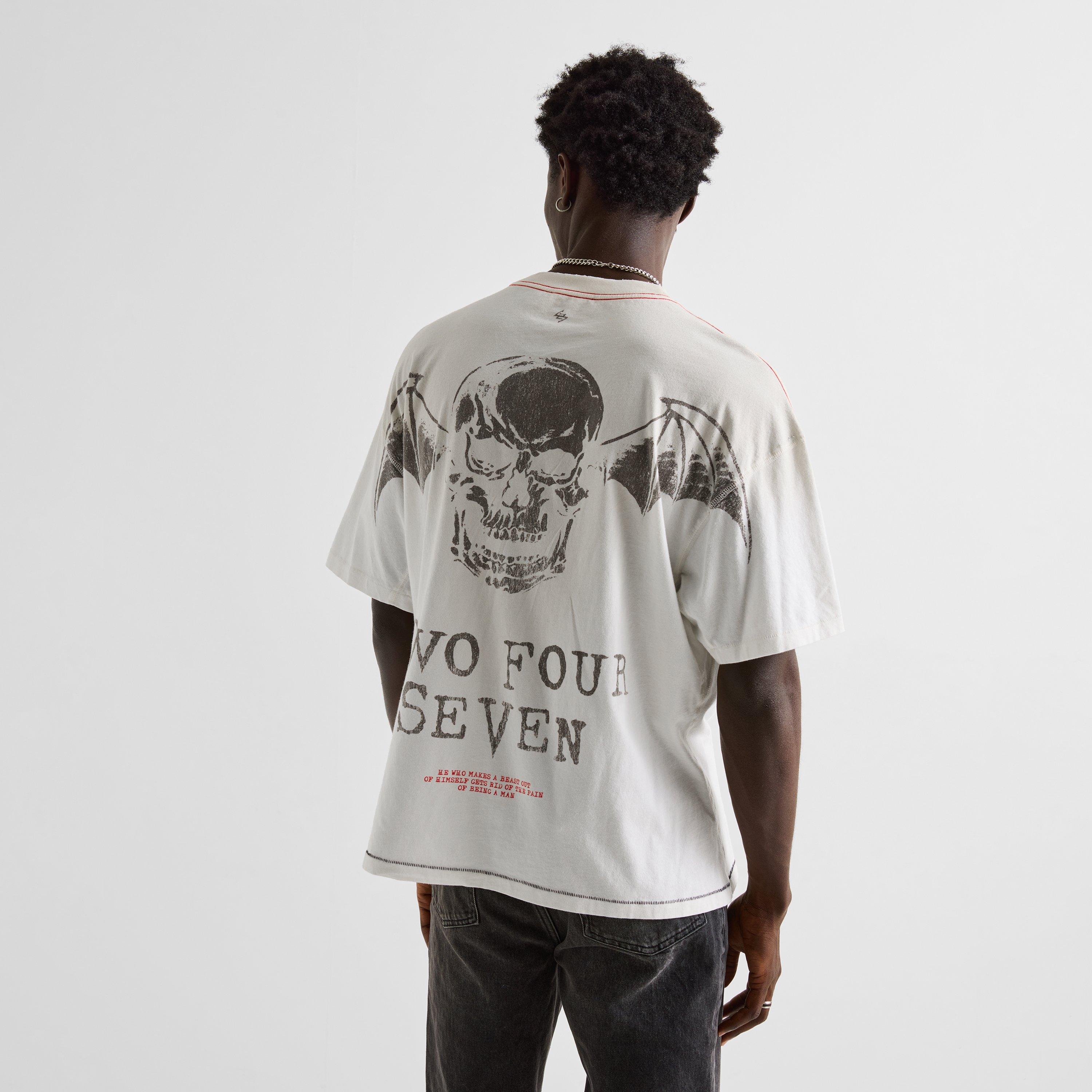 Vintage White - Represent 247 - Men's Sevenfold Cotton Short-Sleeve Oversized-Fit T-Shirt - 4