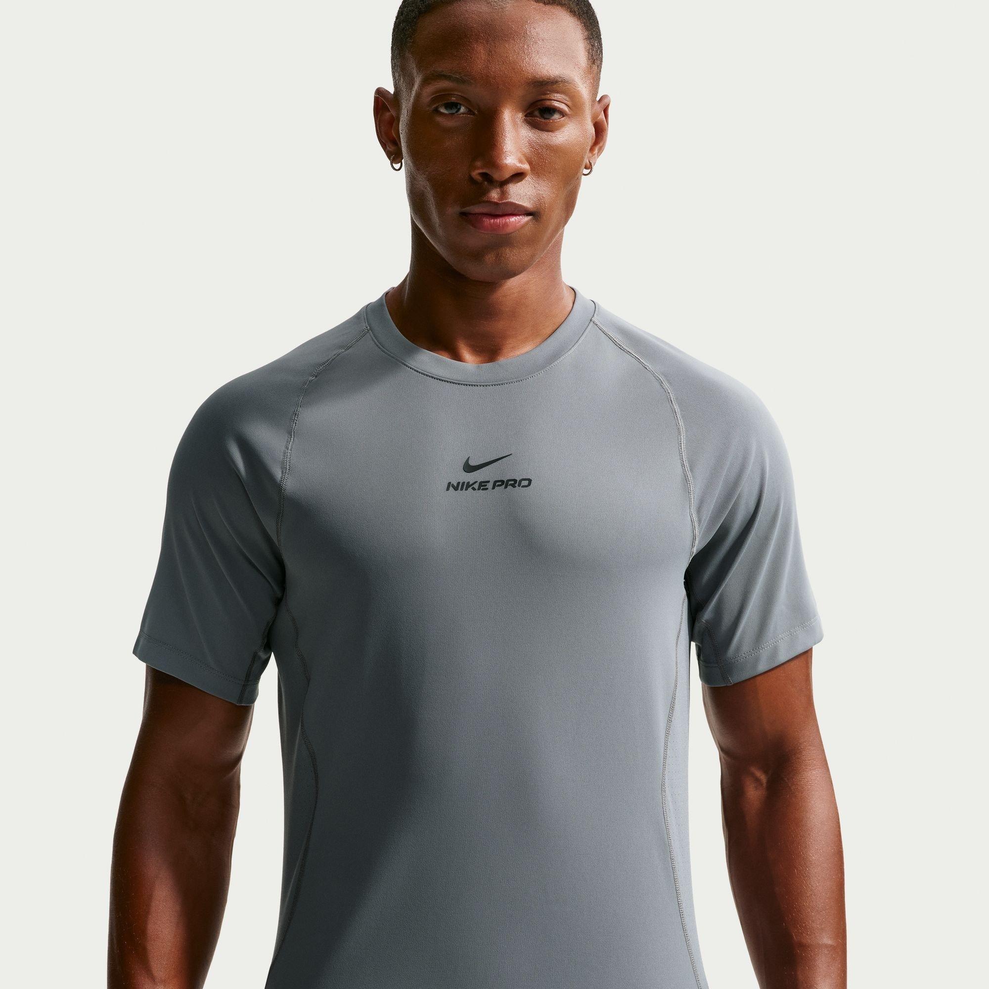 Nike Men's Pro Training Dri-Fit Short Sleeve Top - Smoke Grey - 2XL