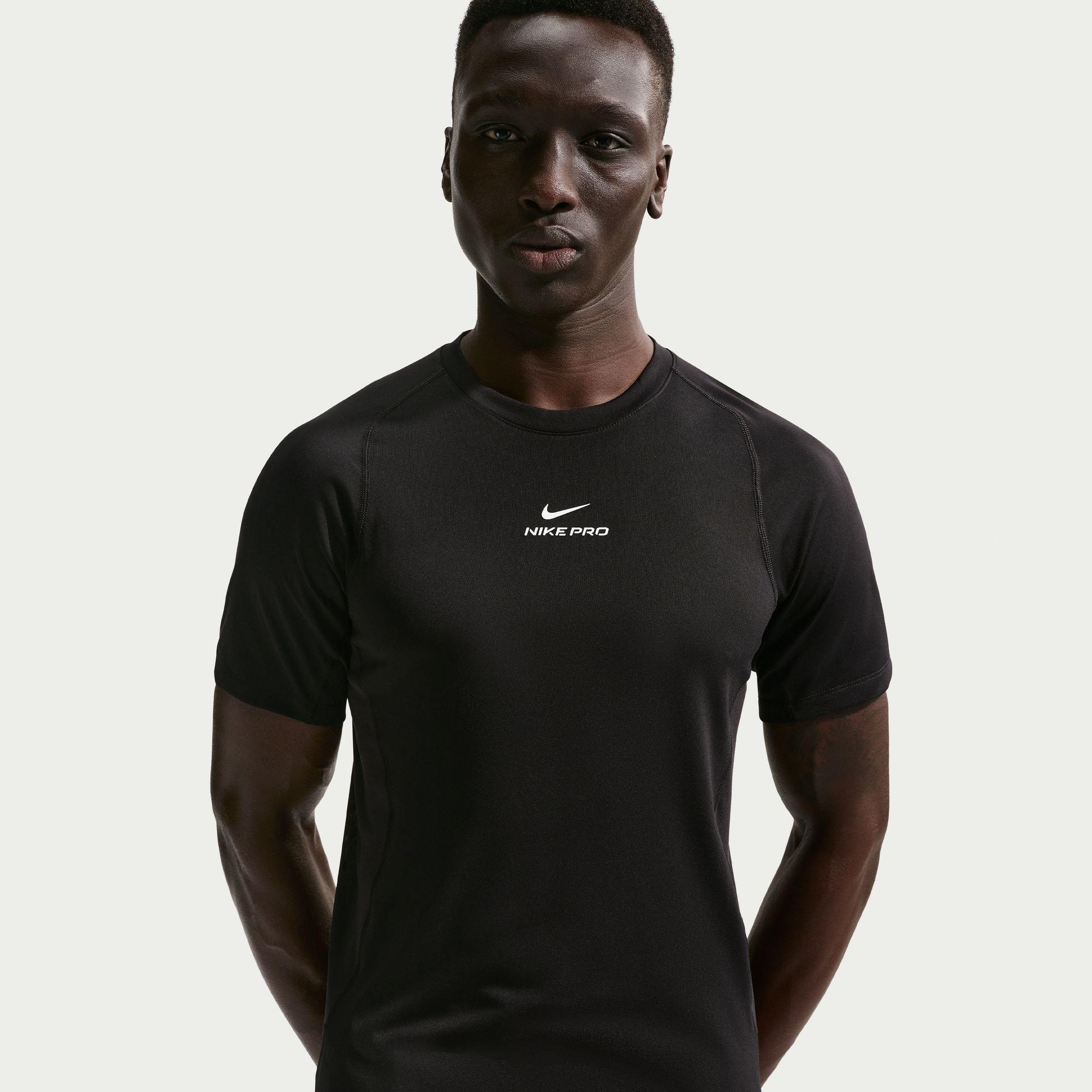 Black/White - Nike - Pro Training Dri-FIT Short Sleeve Top Mens - 1