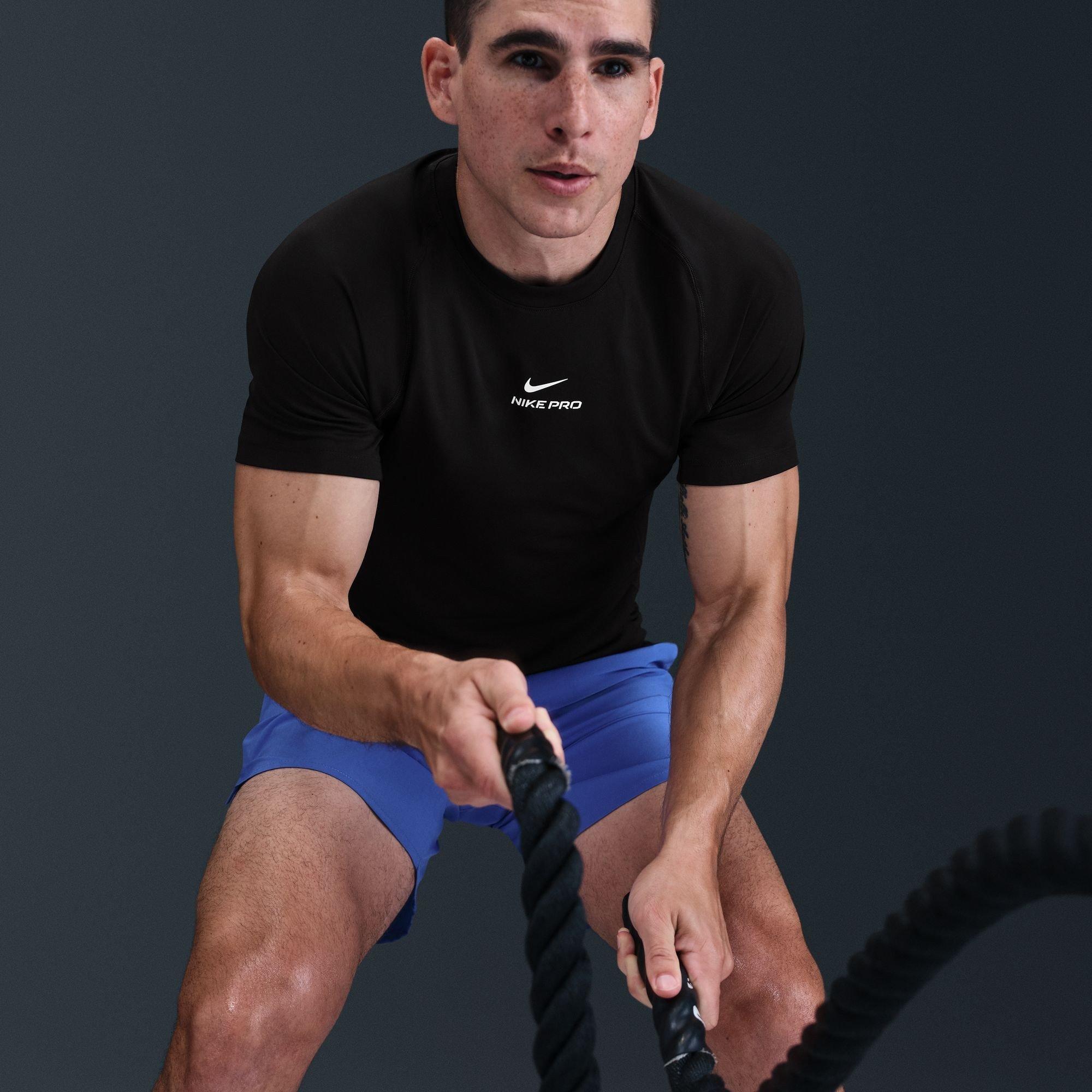 Preto/Branco - Nike - Pro Training Dri-FIT Short Sleeve Top Mens - 16