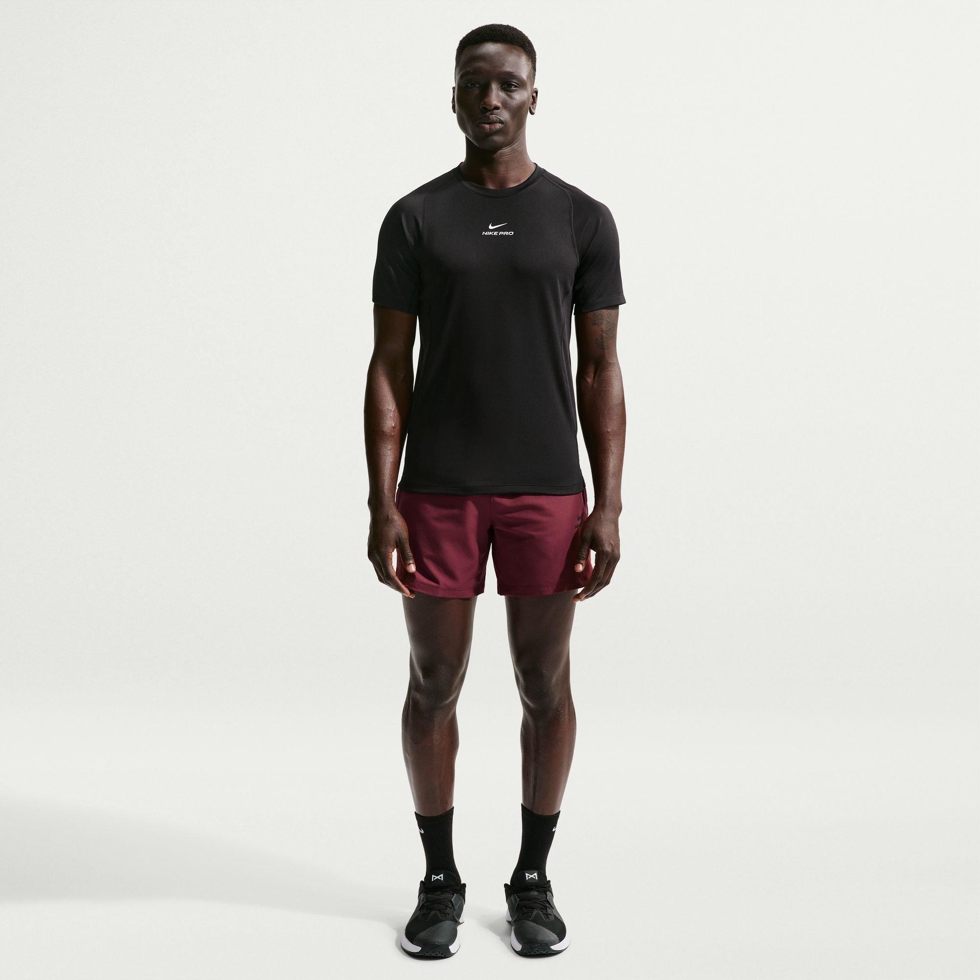 Preto/Branco - Nike - Pro Training Dri-FIT Short Sleeve Top Mens - 3