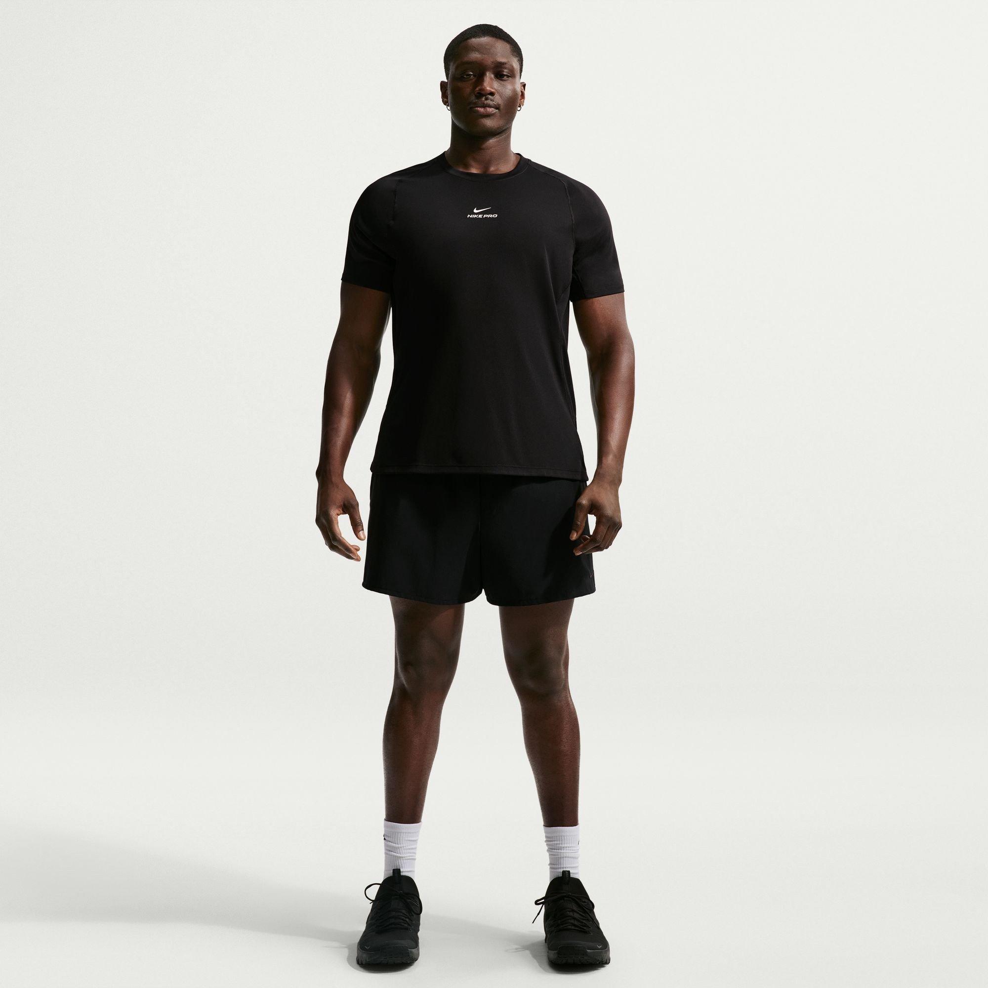 Preto/Branco - Nike - Pro Training Dri-FIT Short Sleeve Top Mens - 7