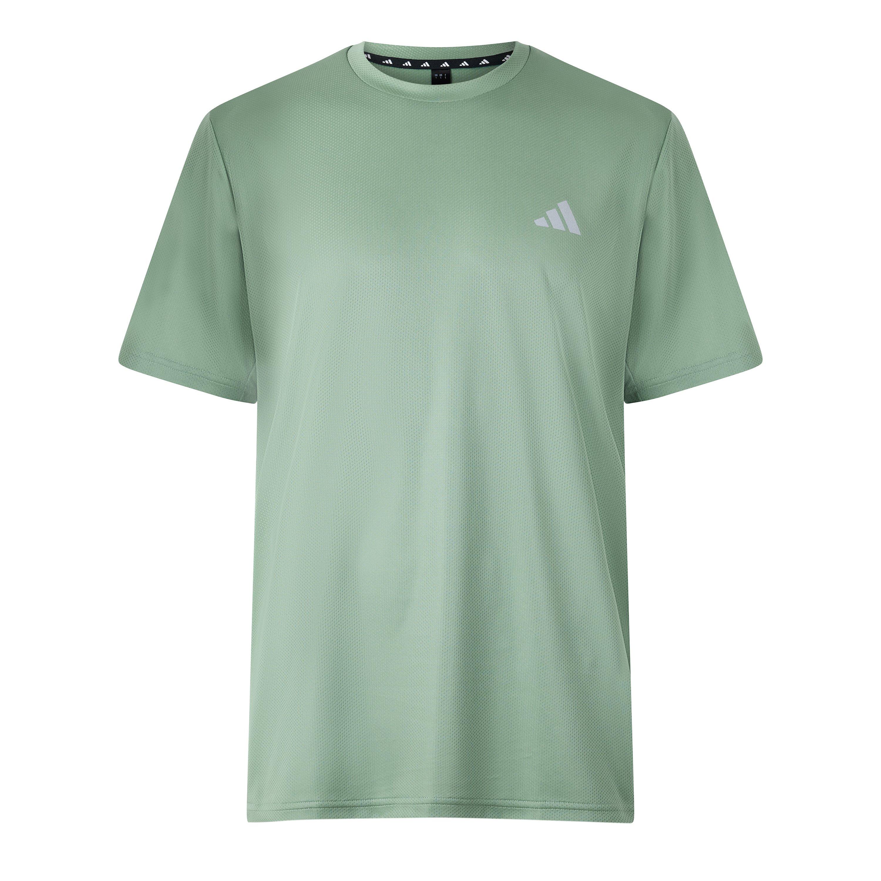 silver green - adidas - Men's Train Essentials Short Sleeve T-Shirt - 1