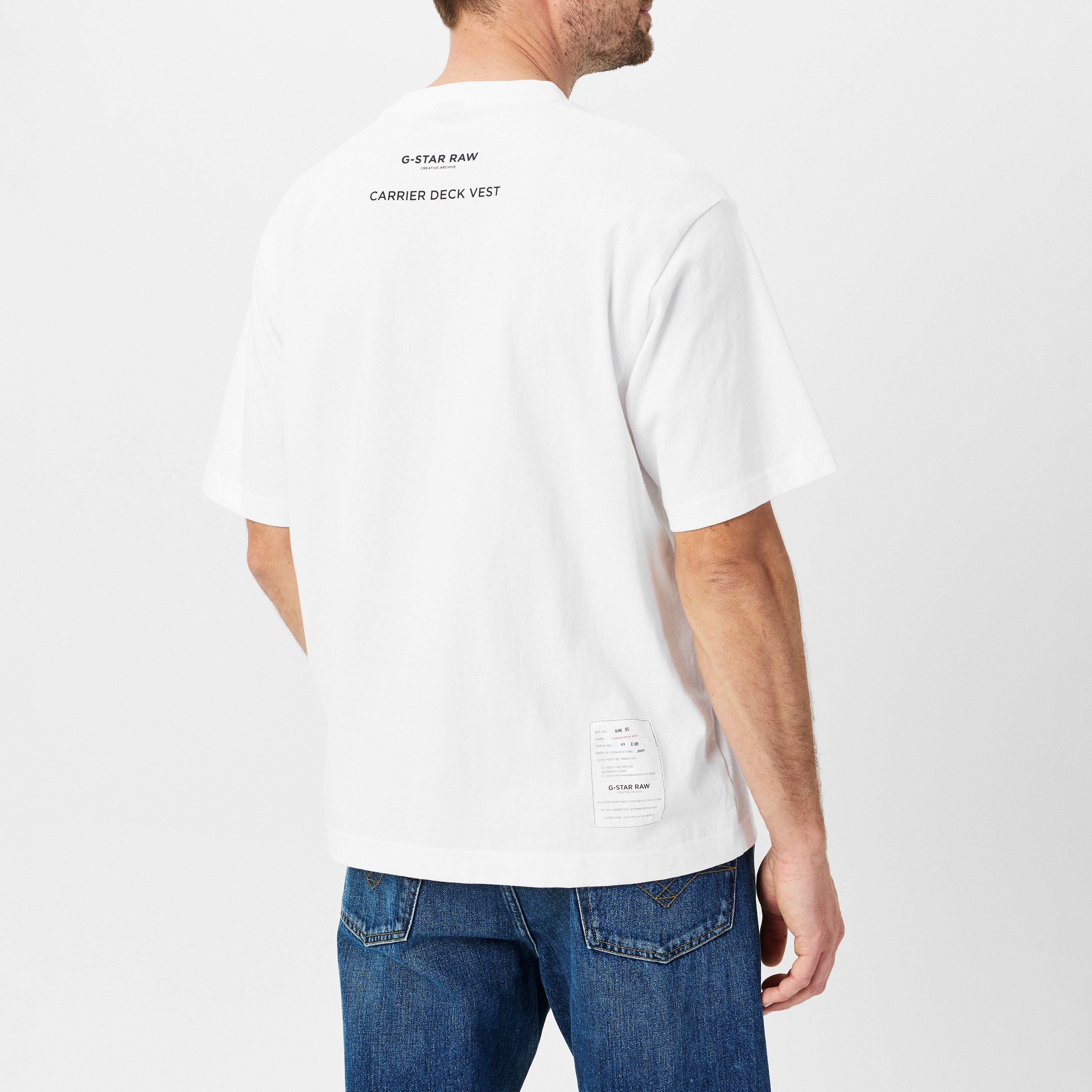 Wht Carrier - G Star - GStar Archive Short Sleeve T-Shirt - 4