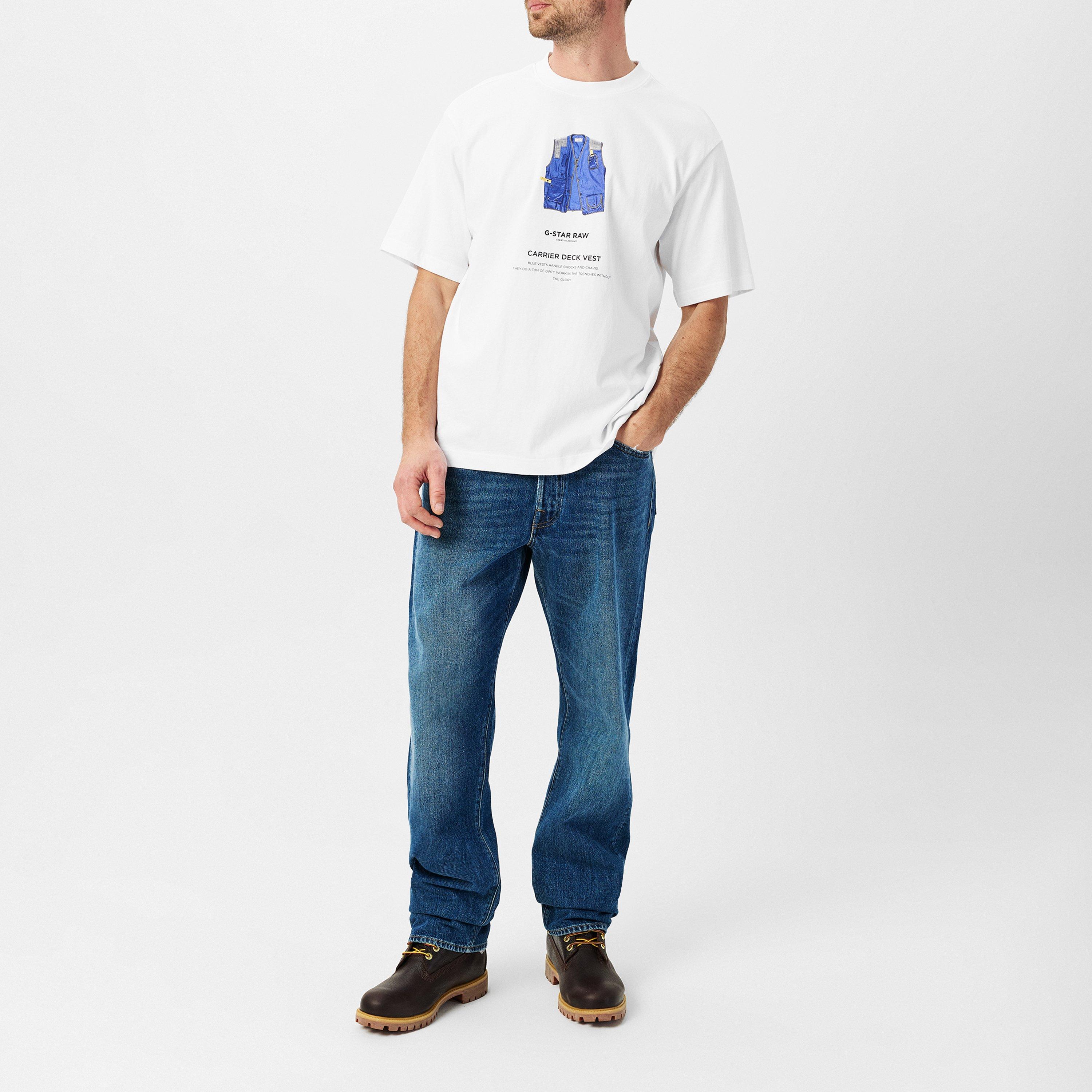 Wht Carrier - G Star - GStar Archive Short Sleeve T-Shirt - 6
