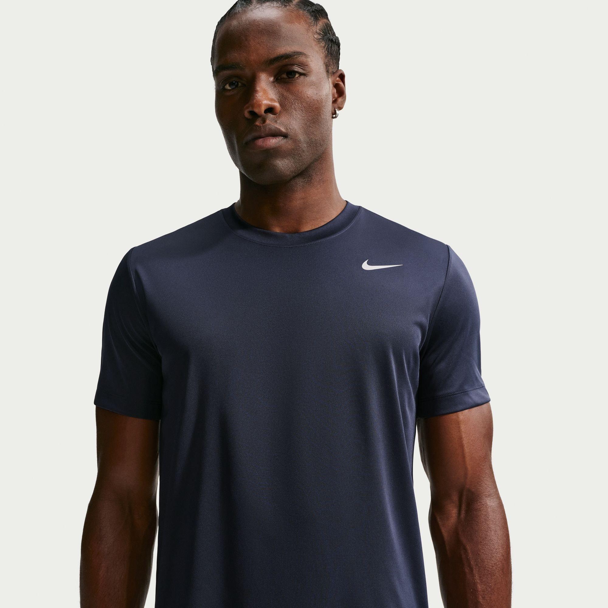 Nike Men's Flex Short Sleeve Performance Gym Top - Navy - XL