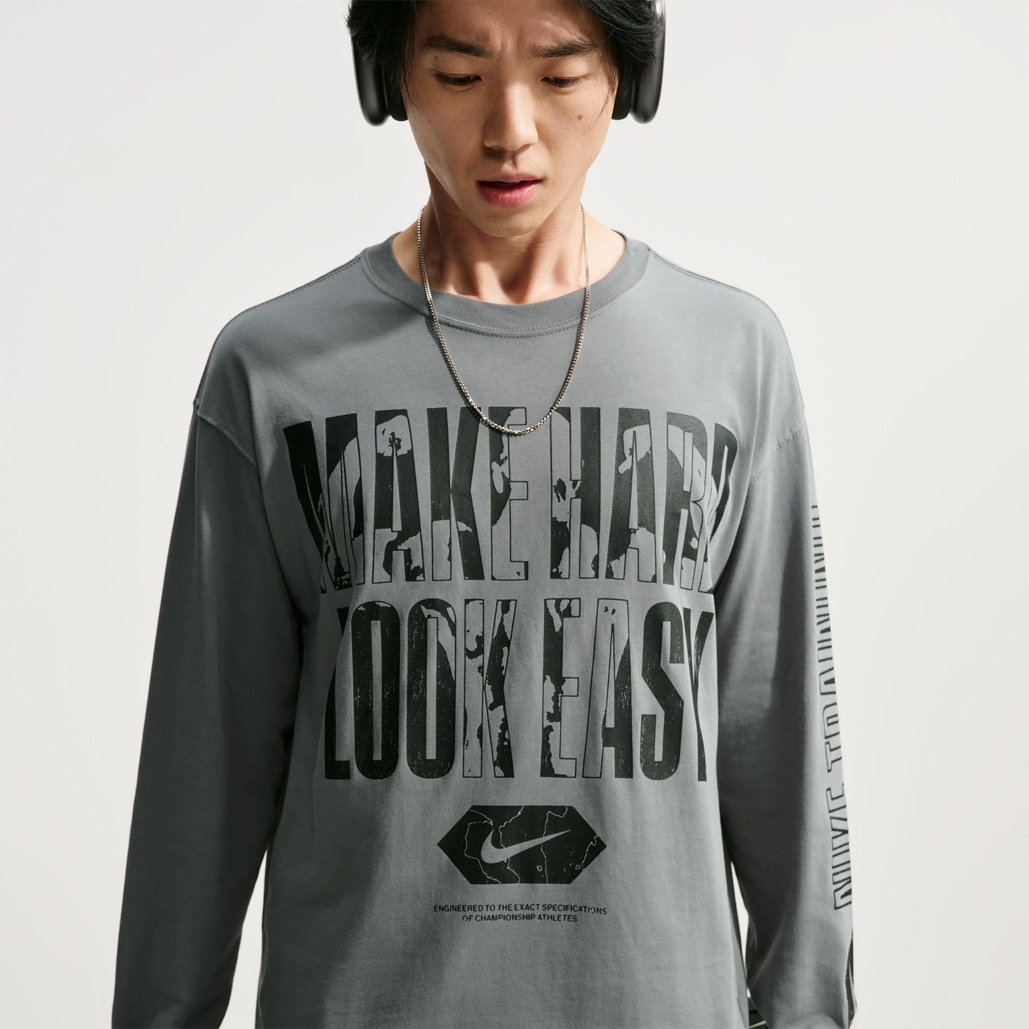 Grey/Black - Nike - Nike Ls Make Hard E Sn71 - 2