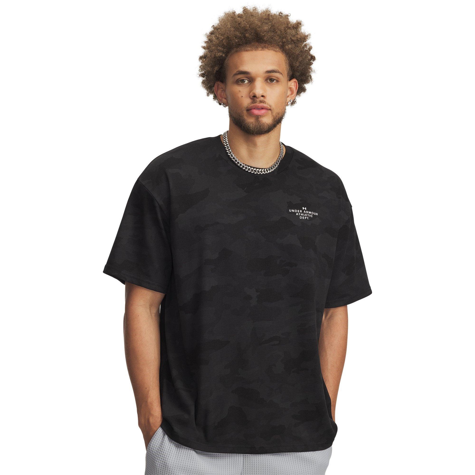 Black/White - Under Armour - Men's Short Sleeve Performance Gym Top - 1