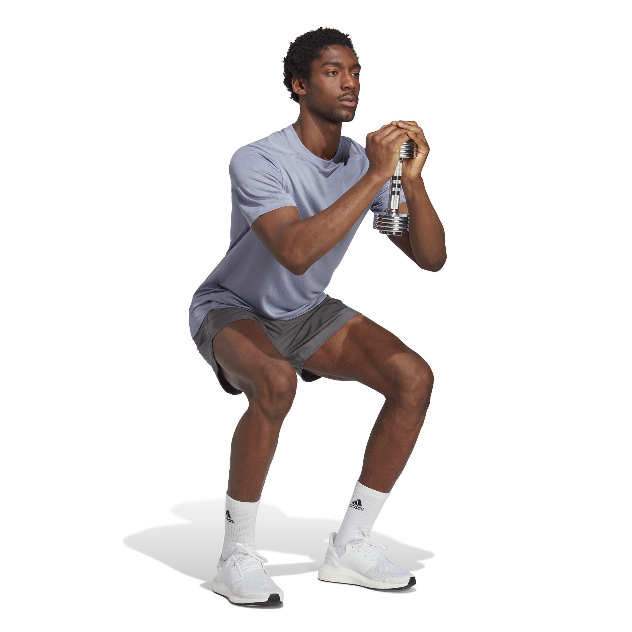 Silv Violet - adidas - Designed 4 Training HEAT.RDY Training T-Shirt Mens - 4