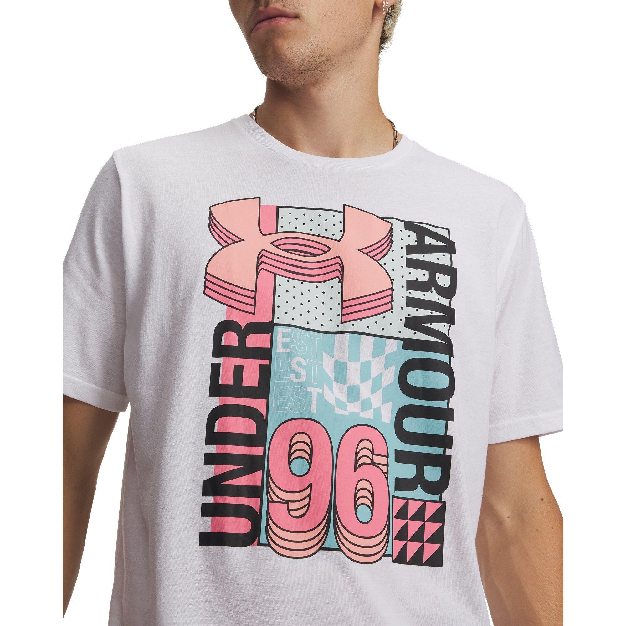 Blanc/Rose Posh - Under Armour - UA Logo Collage SS Sn00 - 3