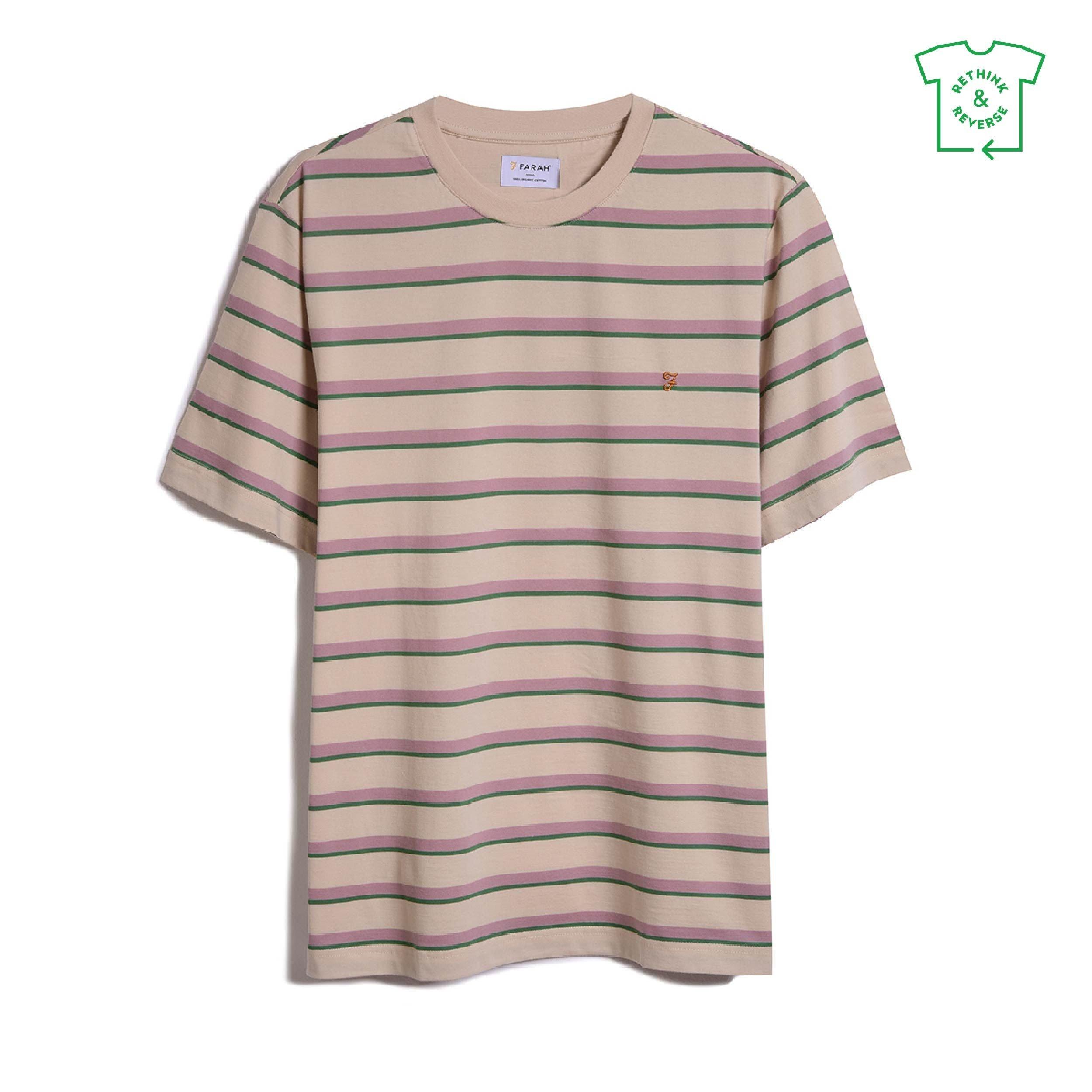 FARAH & WAKE, Striped T-shirt（size.L） FARAH & WAKE, Striped T-shirt（size.L） WAKE. FARAH striped