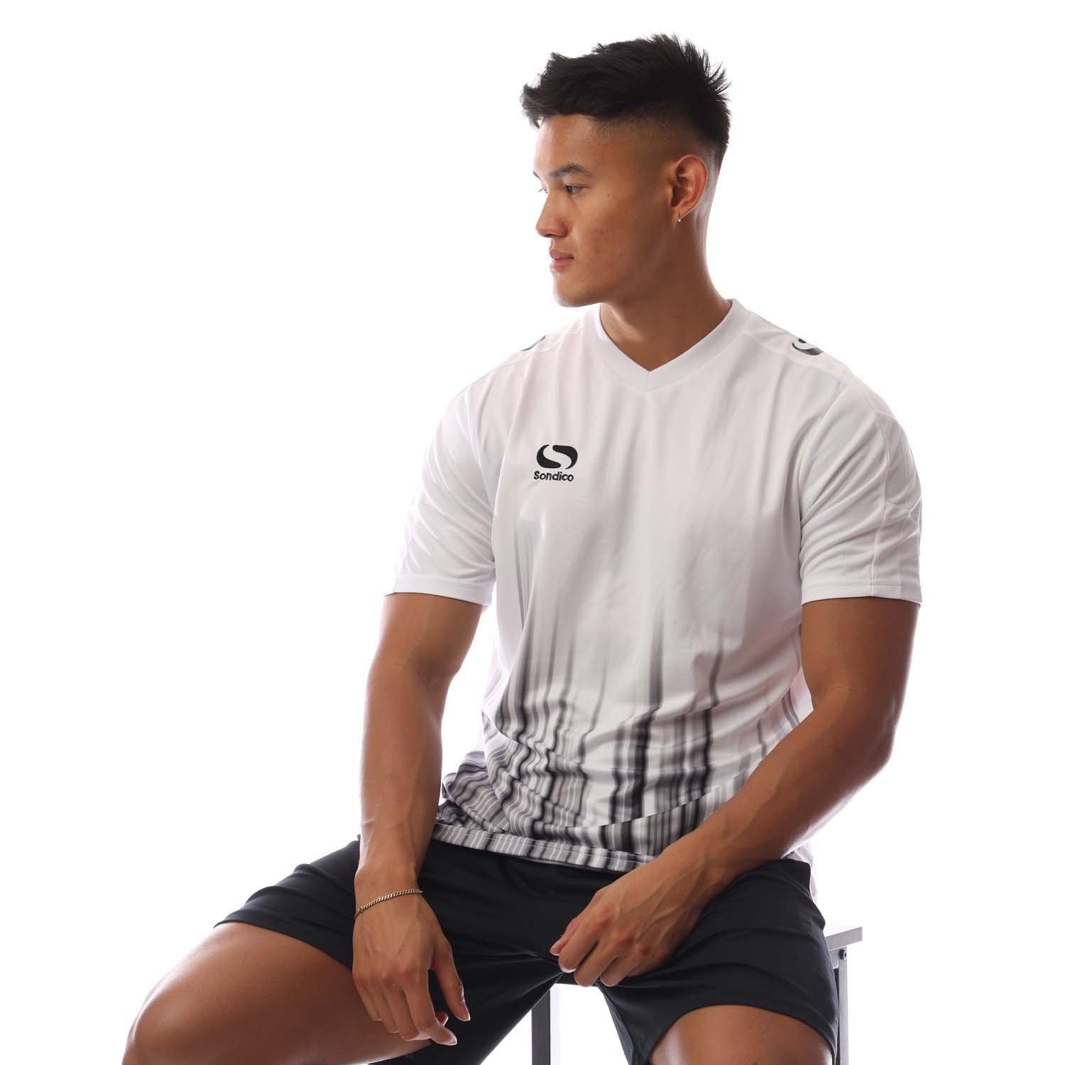 Bianco/Nero - Sondico - Short-Sleeve Performance T-Shirt - 4