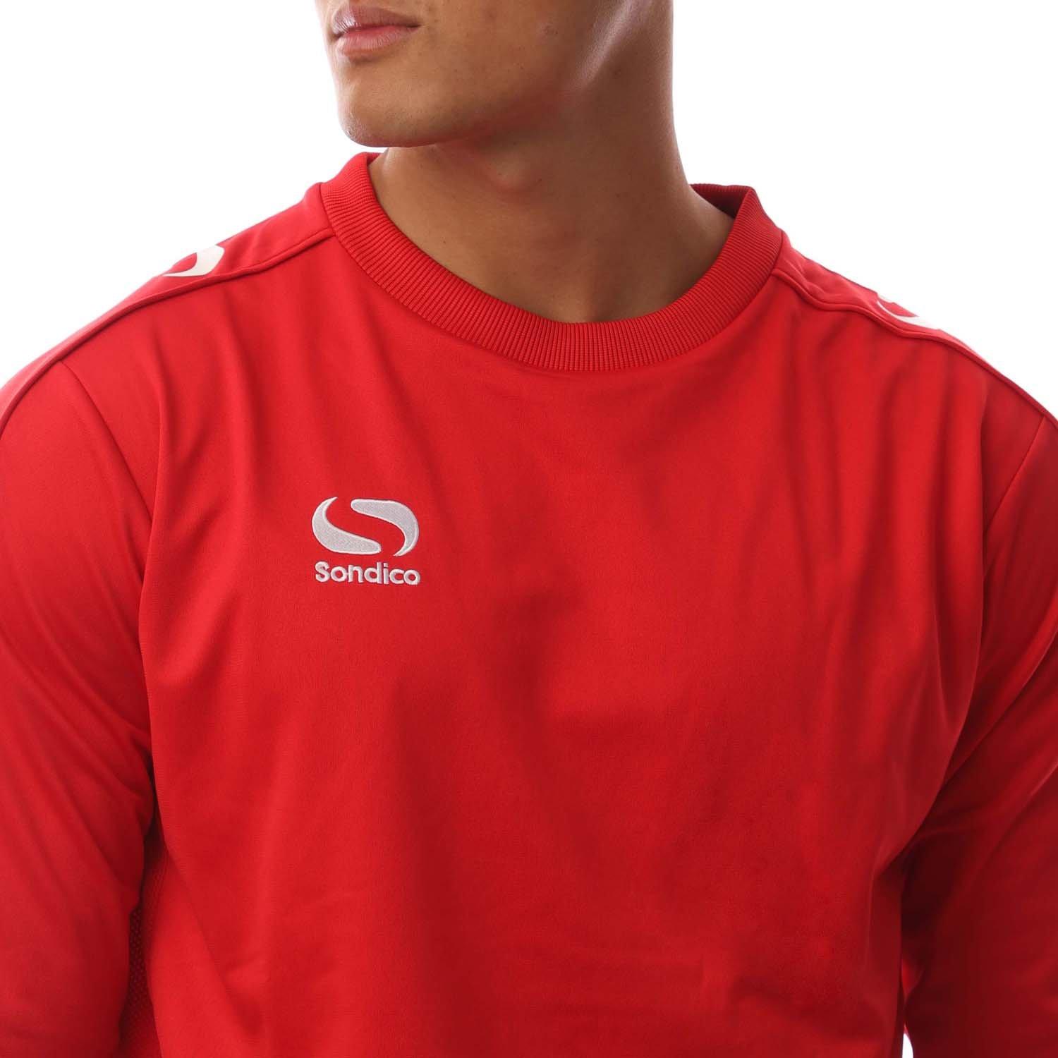 Rød/Hvid/Sort - Sondico - Long-Sleeve Performance T-Shirt - 2