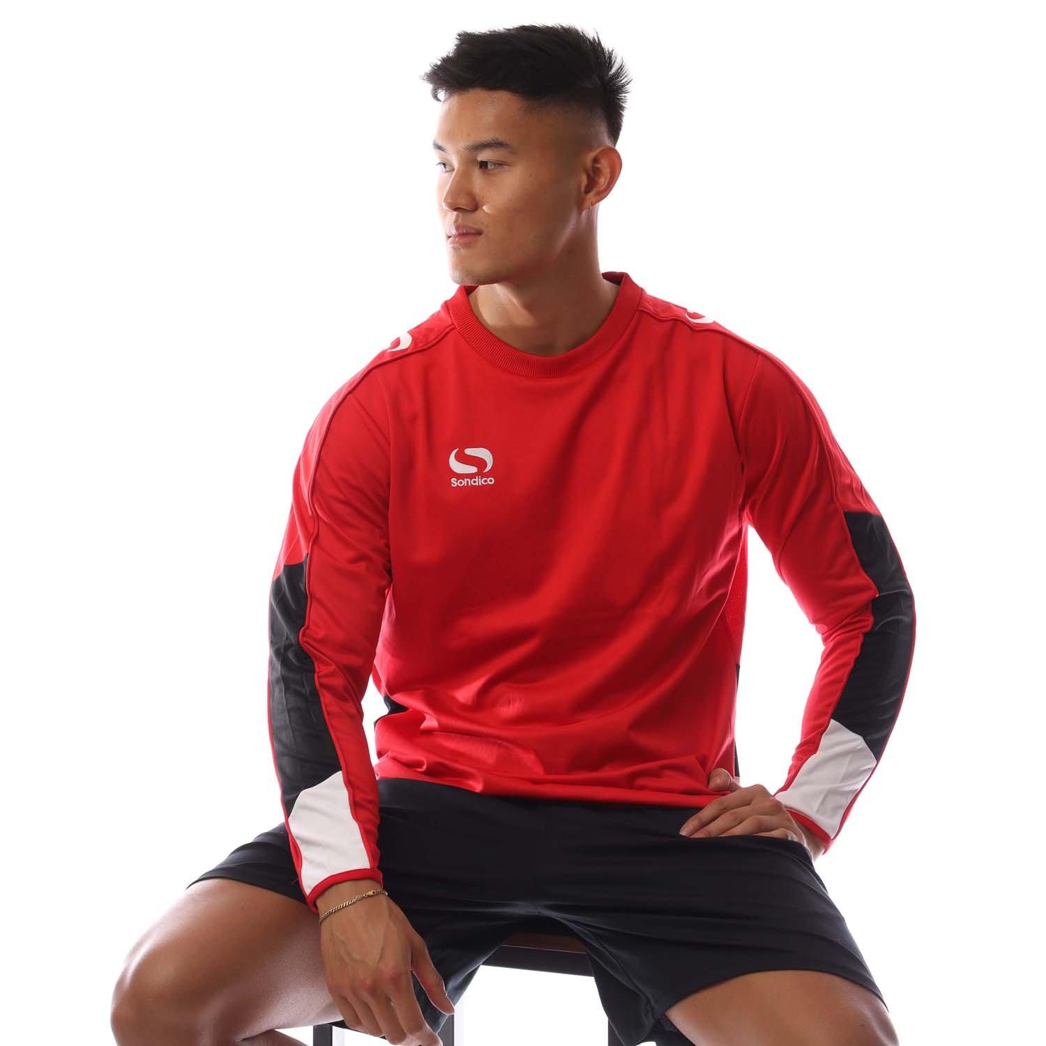 Rød/Hvid/Sort - Sondico - Long-Sleeve Performance T-Shirt - 4