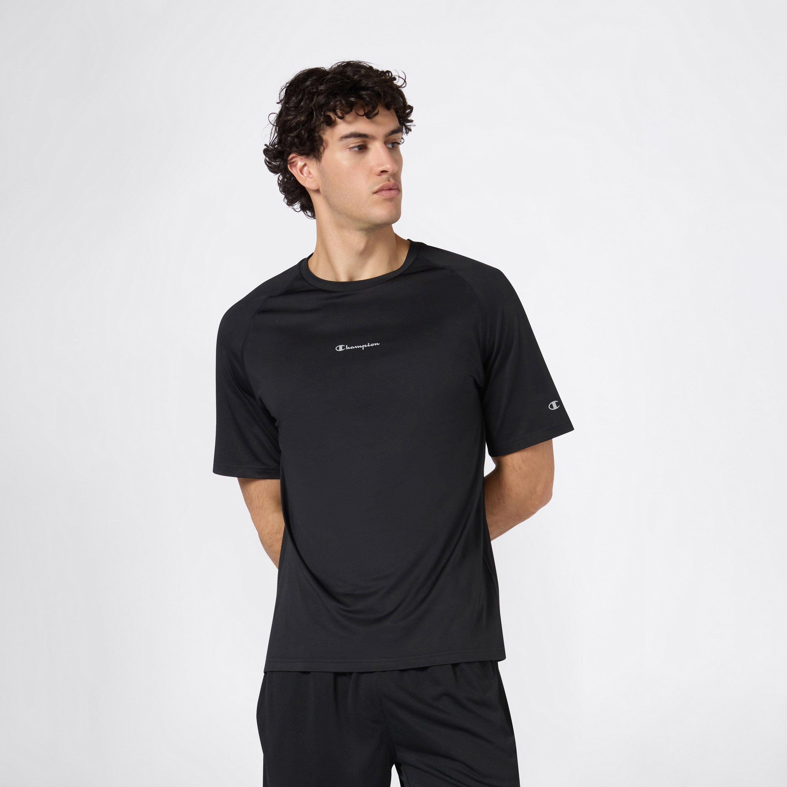 Black - Champion - Men's Short Sleeve Performance Gym Top - 2