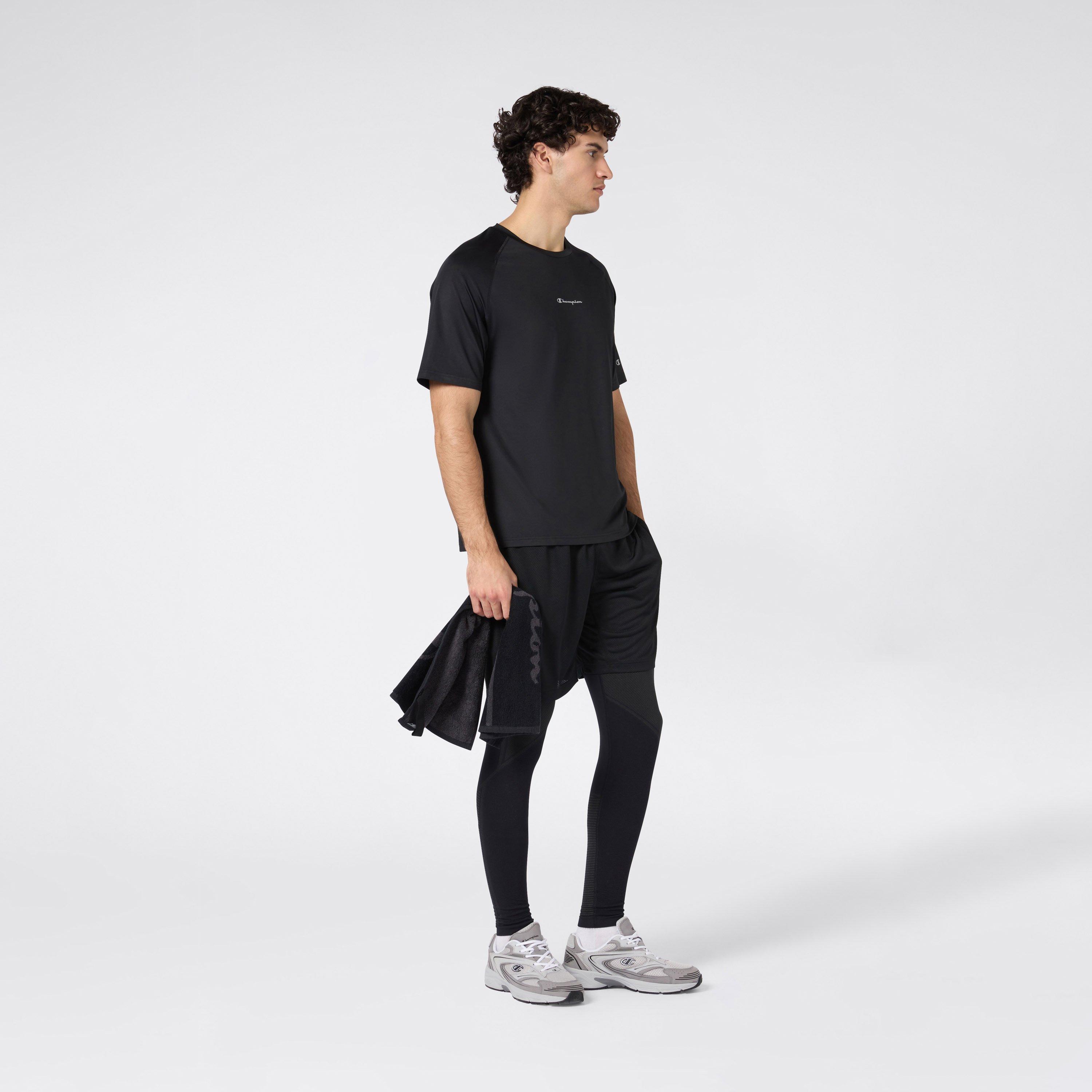 Black - Champion - Men's Short Sleeve Performance Gym Top - 5