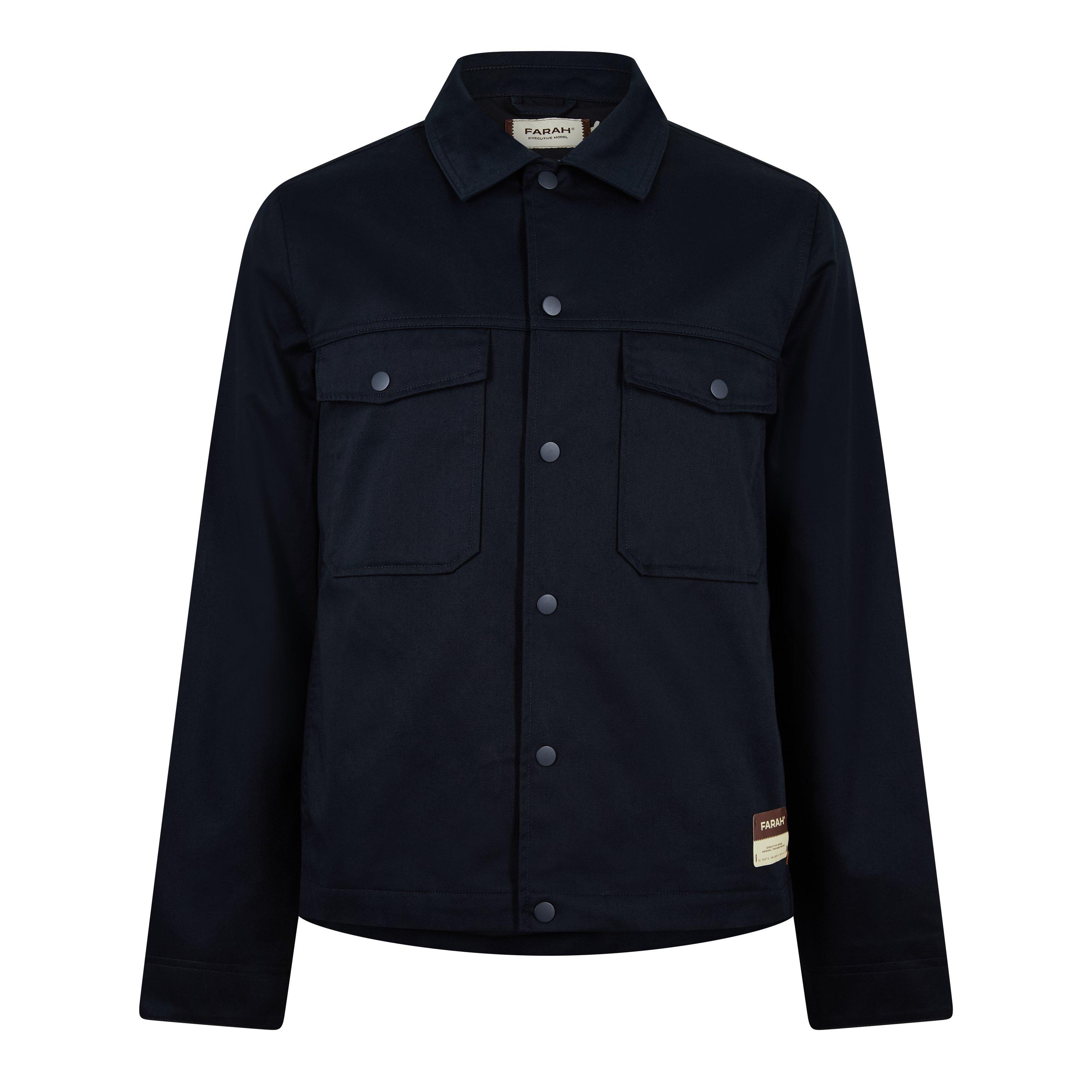 Navy - Farah - Men's Dillinger Long Sleeve Parka - 1