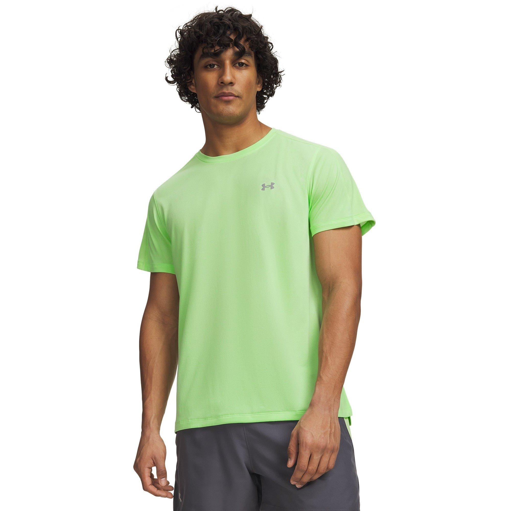 Lime/Refl - Under Armour - Men's Short Sleeve Performance Gym Top - 1