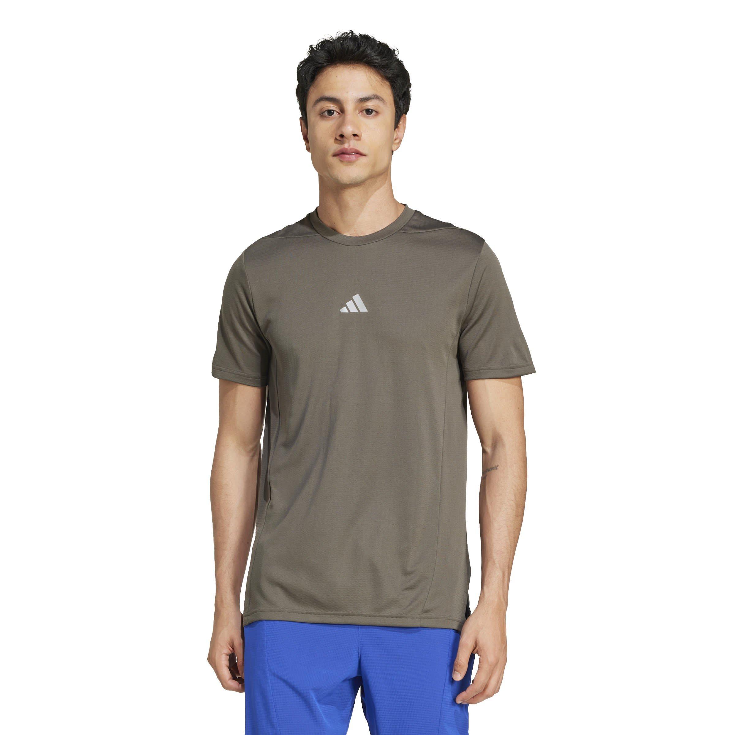 Shadow Olive - adidas - Designed for Training HIIT Workout HEAT.RDY T-Shirt Mens - 2
