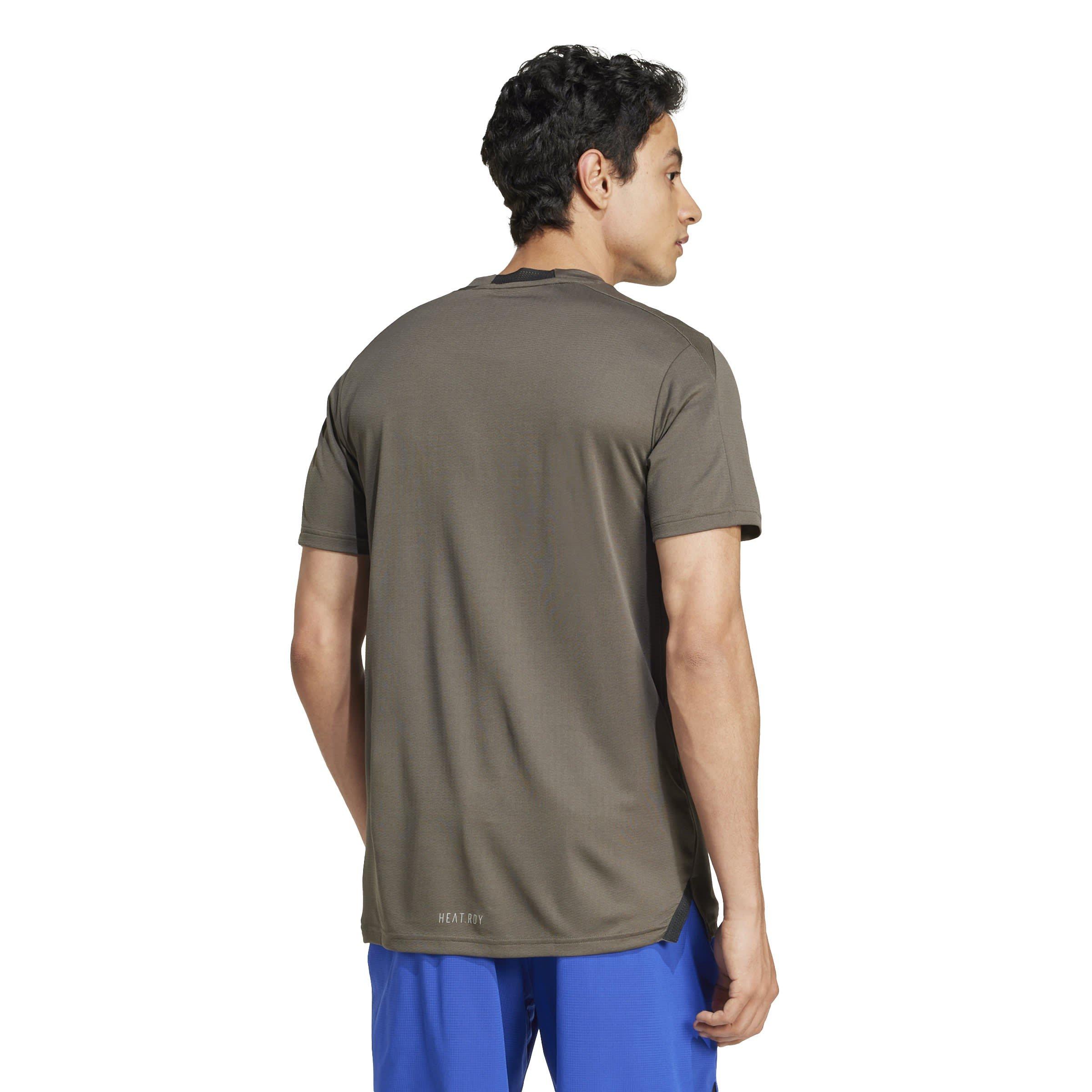 Shadow Olive - adidas - Designed for Training HIIT Workout HEAT.RDY T-Shirt Mens - 3