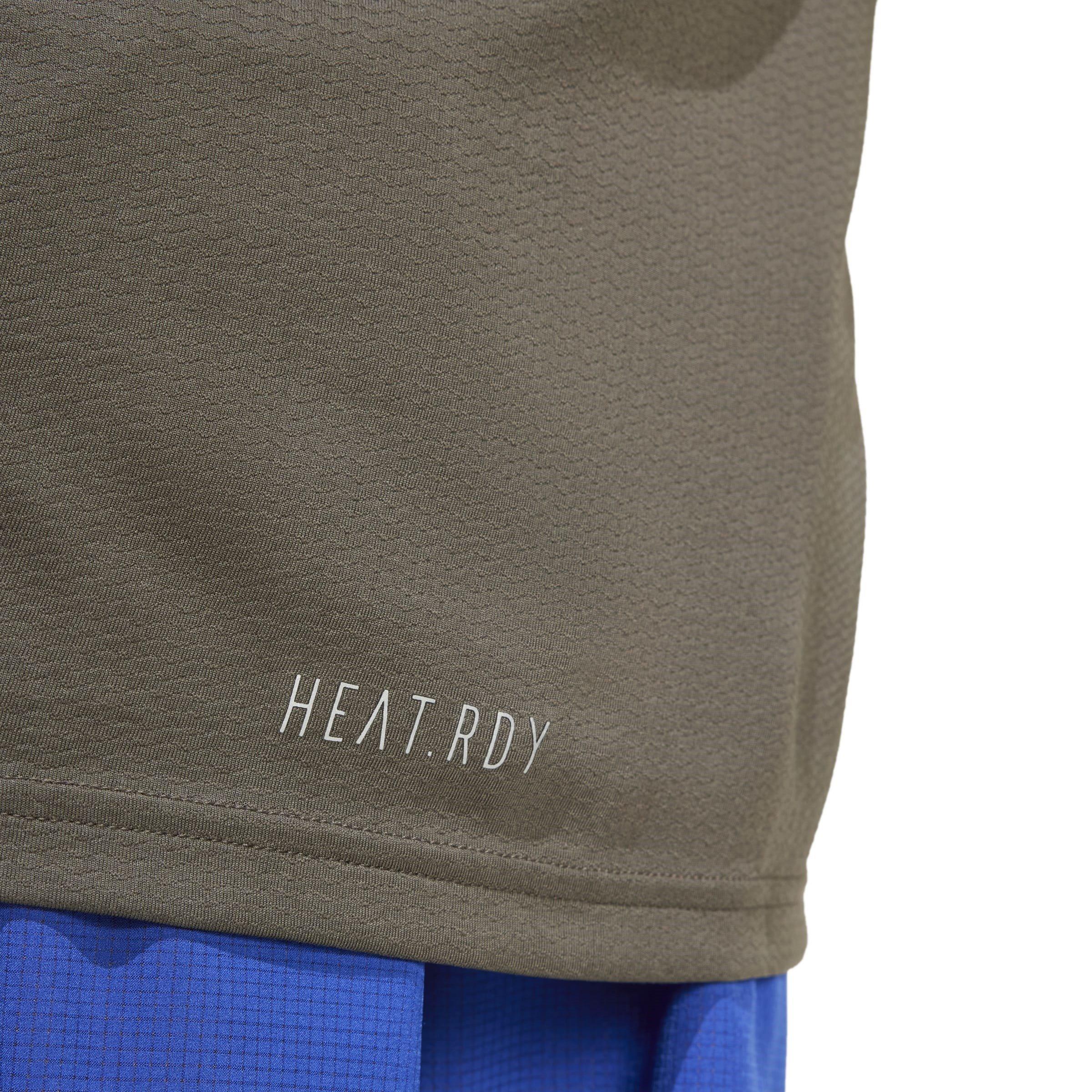 Shadow Olive - adidas - Designed for Training HIIT Workout HEAT.RDY T-Shirt Mens - 6