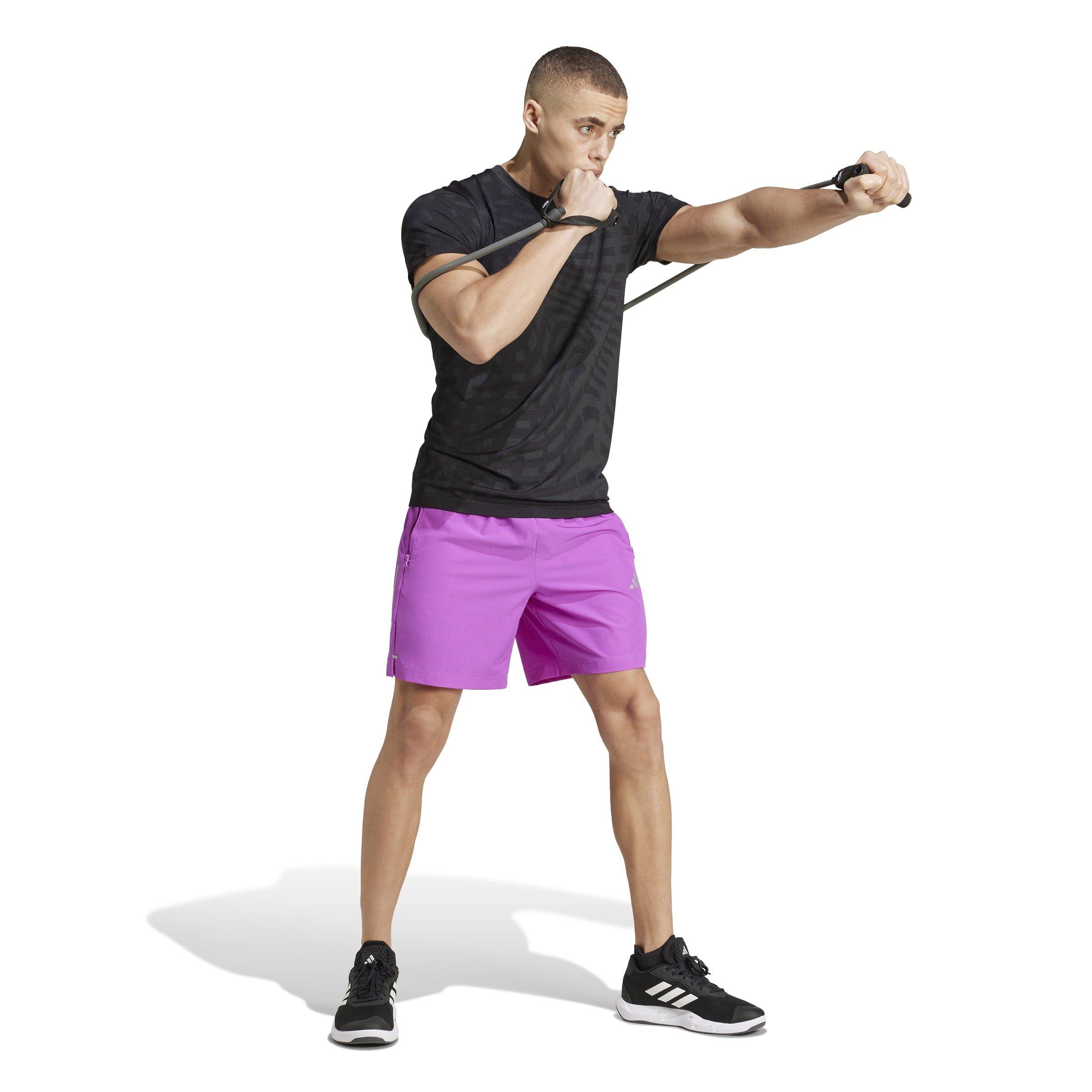 Blk/Gry Six - adidas - Gym+ Seamless Short-Sleeve Performance Gym Top - 4