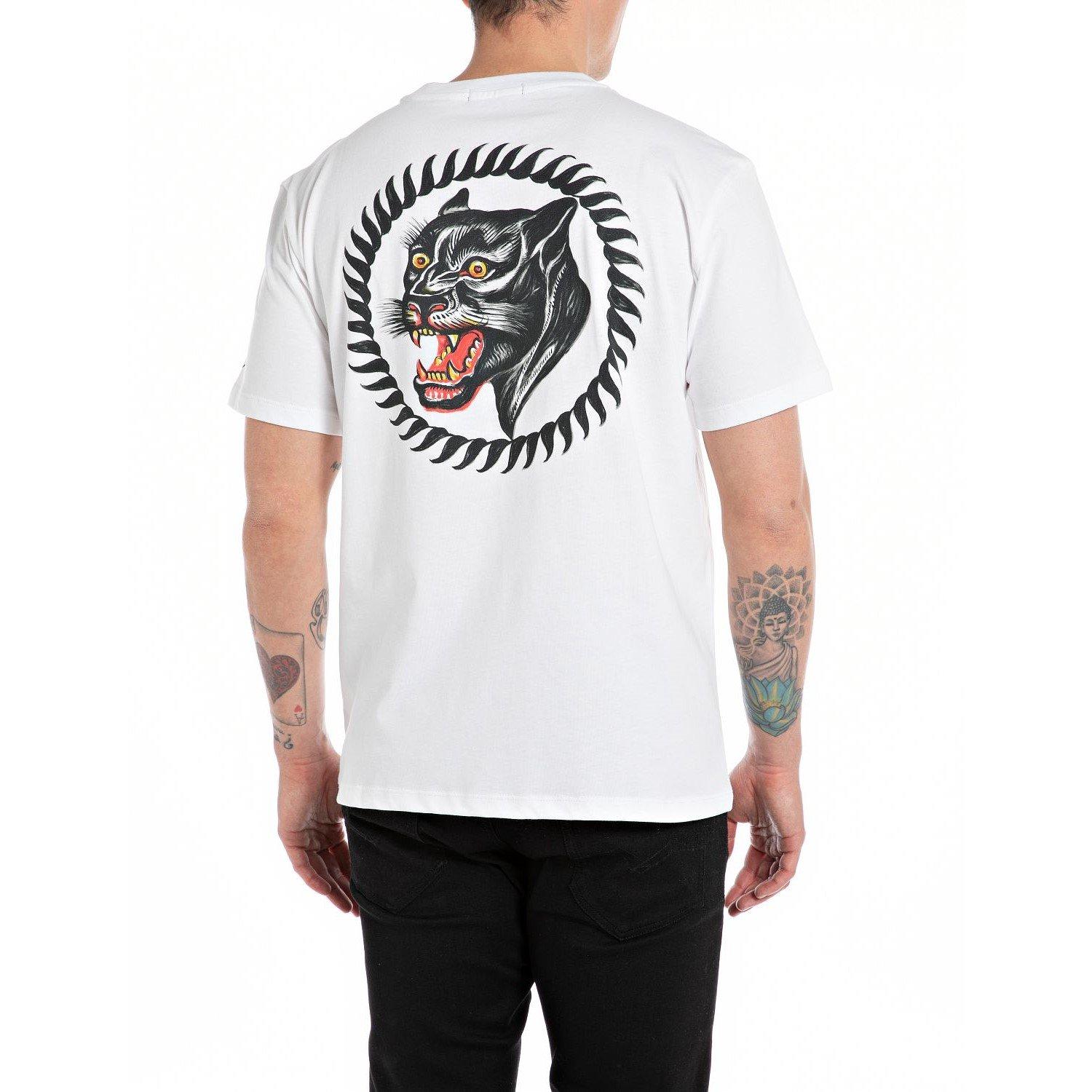 Bianco 001 - Replay - Men's Panther Regular Fit T-Shirt - 2