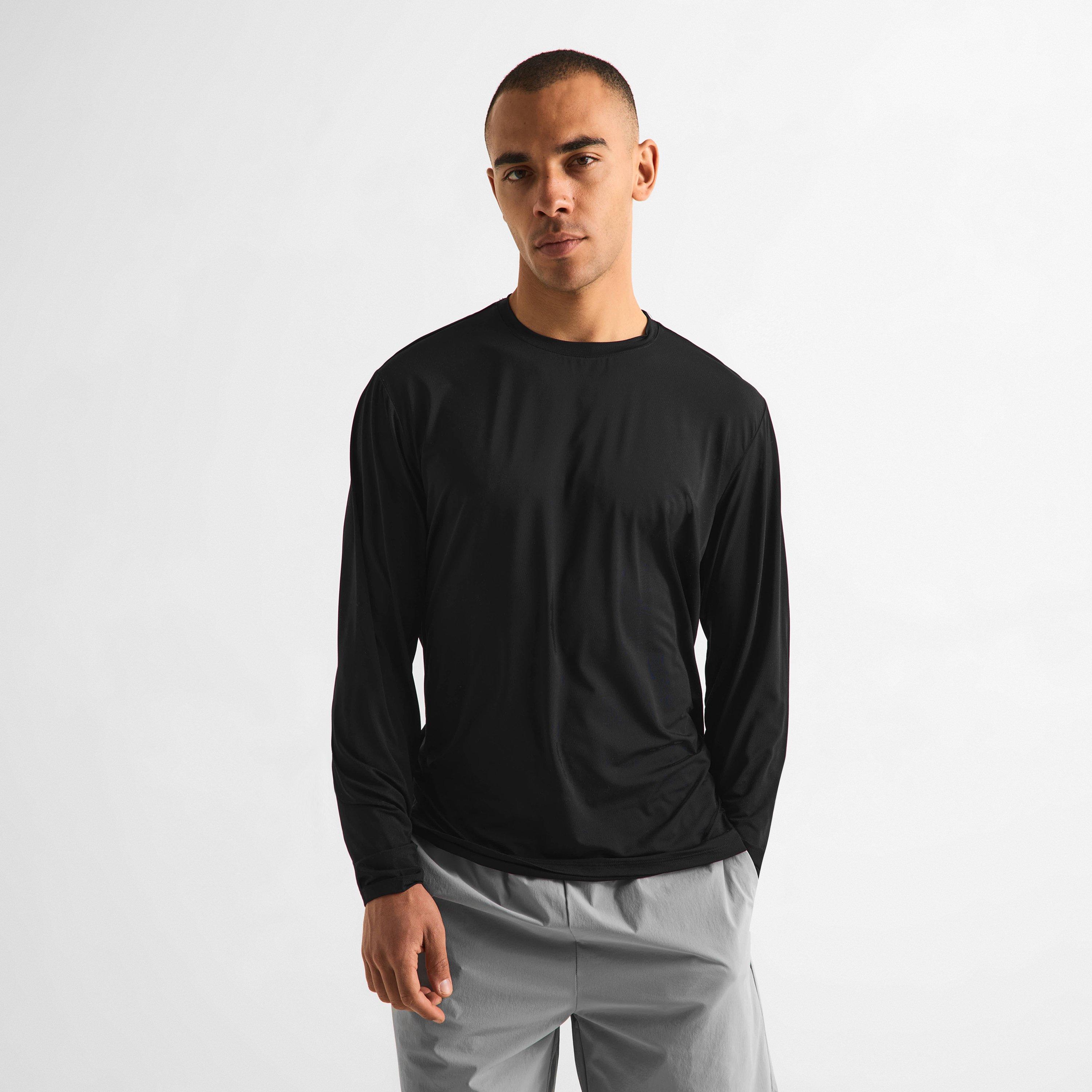 Black - Condition - Men's Areo Long Sleeve Performance Gym Top - 3