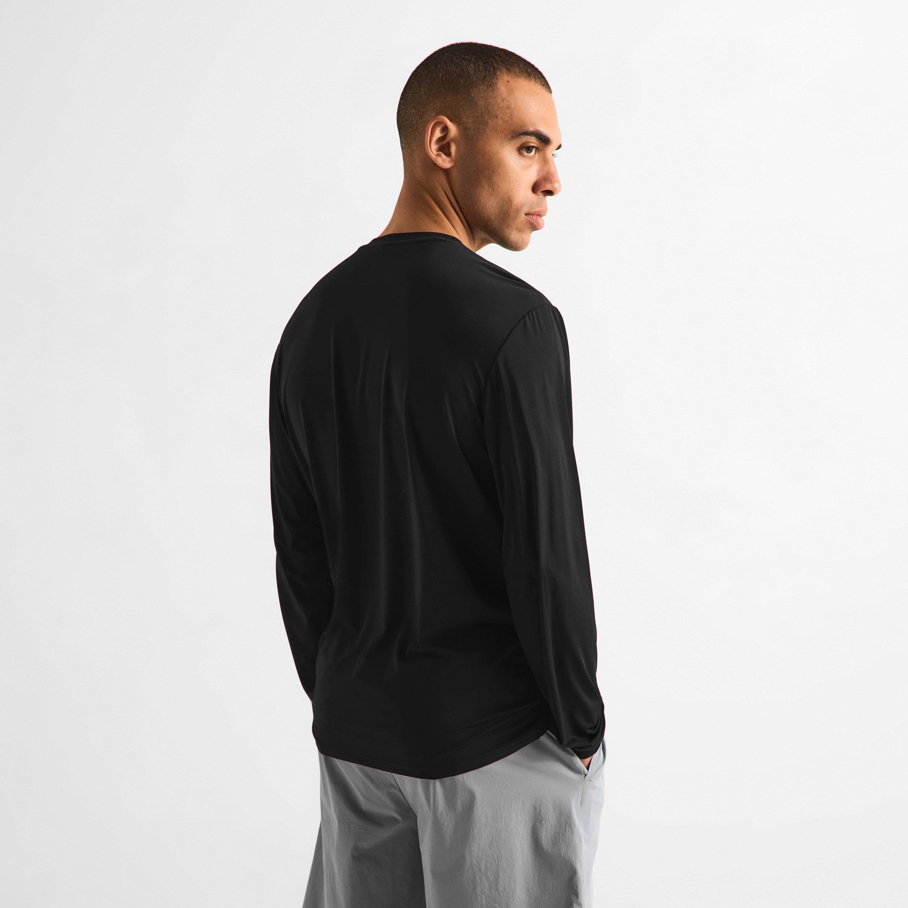 Black - Condition - Men's Areo Long Sleeve Performance Gym Top - 4