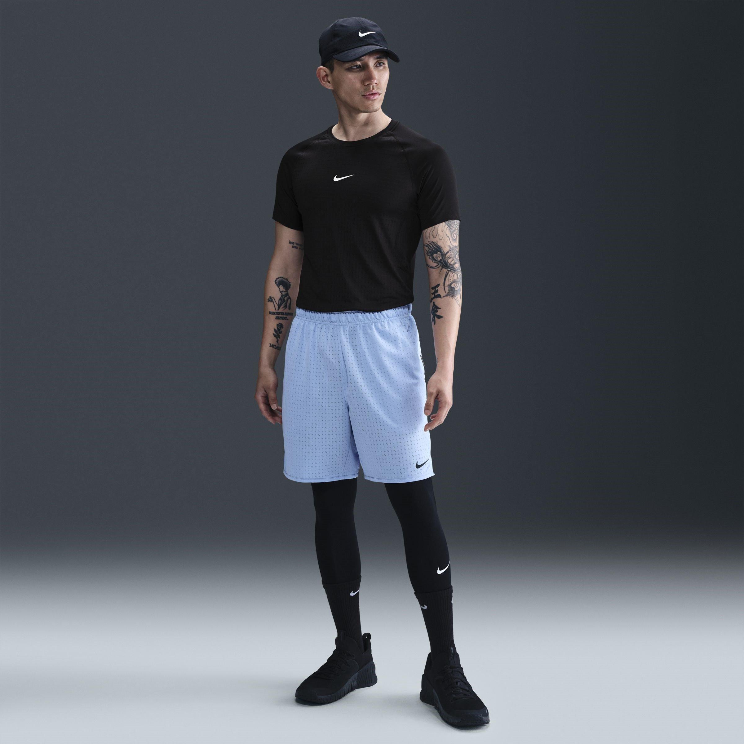 Black/White - Nike - Pro Breathe Mens Slim-Fit Short-Sleeve Top - 4