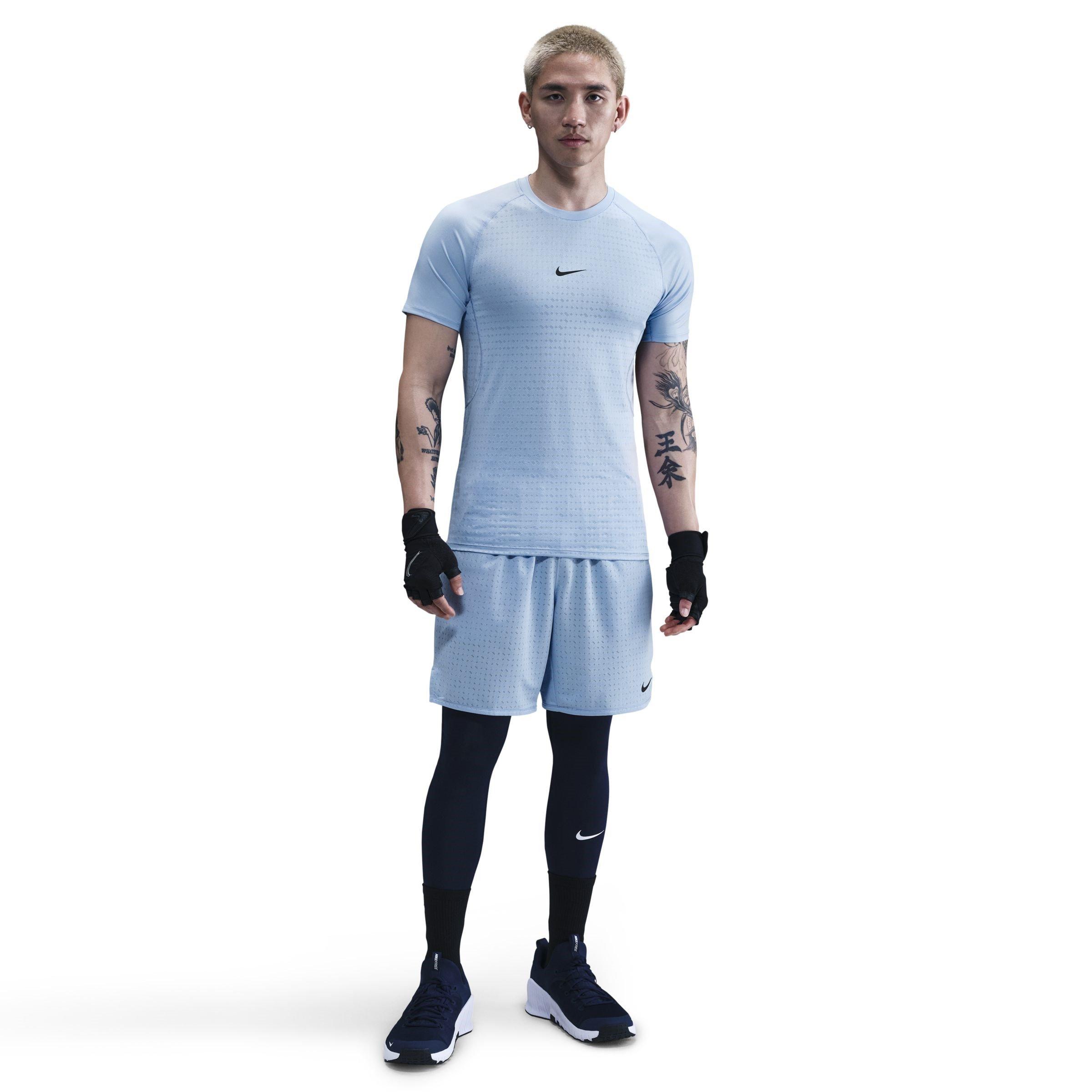 Psychic Blu/Blk - Nike - Pro Breathe Mens Slim-Fit Short-Sleeve Top - 7