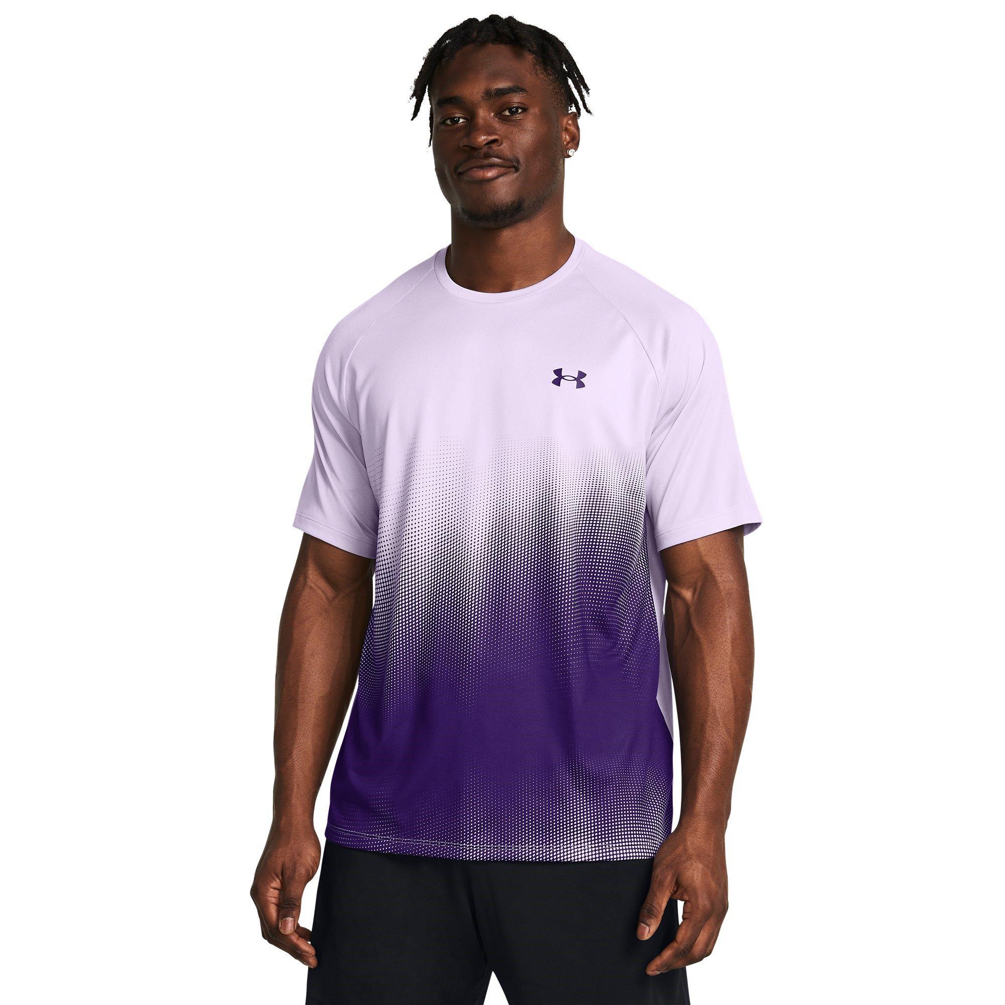 Purple - Under Armour - Tech Fade Short-Sleeve Regular Fit T-Shirt - 3