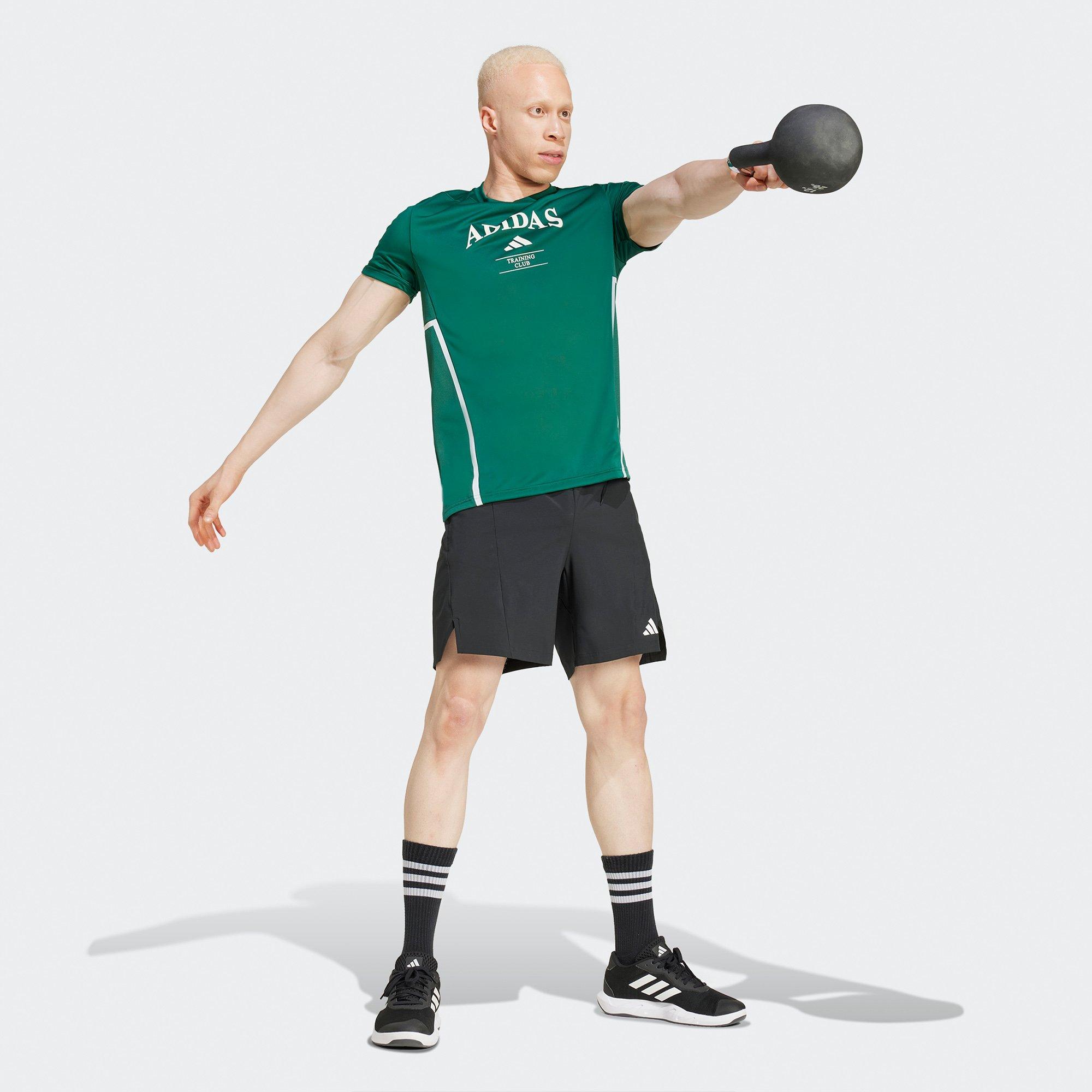 Col Green/White - adidas - Designed-for-Training Legacy Mens Performance T-Shirt - 7